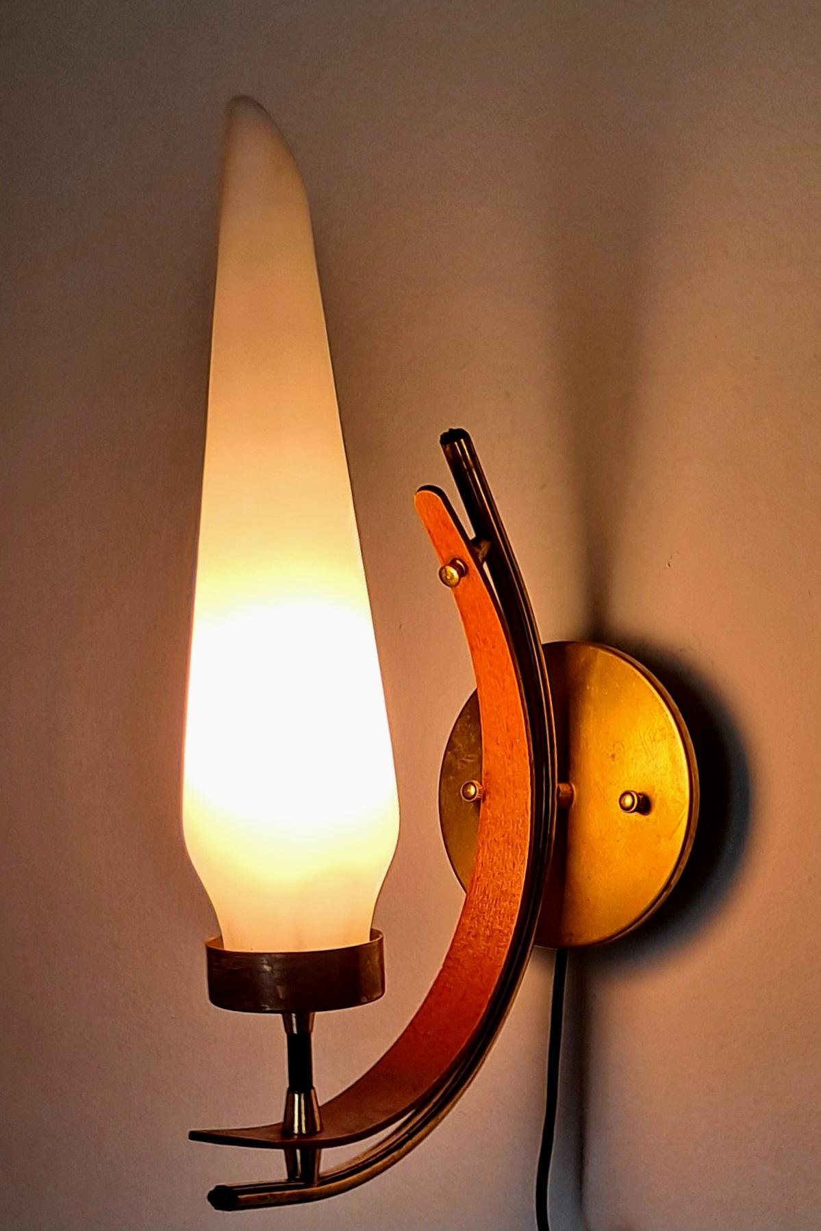Mid-20th Century Italian  Pair of Wall Sconces  For Sale