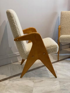 Italian Mid century Pair of Lounge Chairs, 1950's