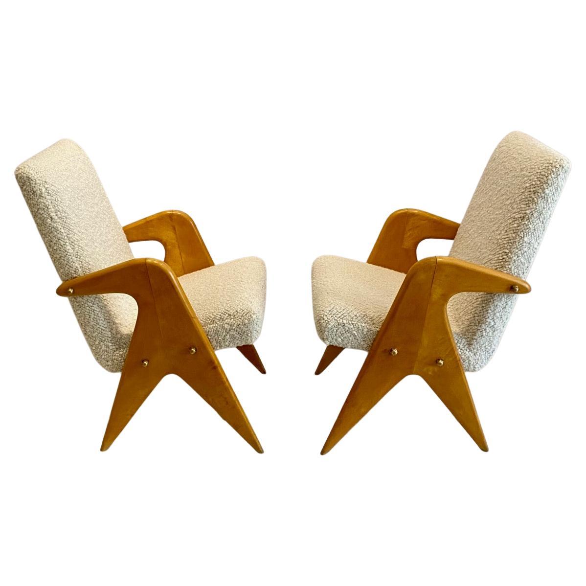 Pair of MidCentury Leather Butterfly Camp Chairs at 1stDibs