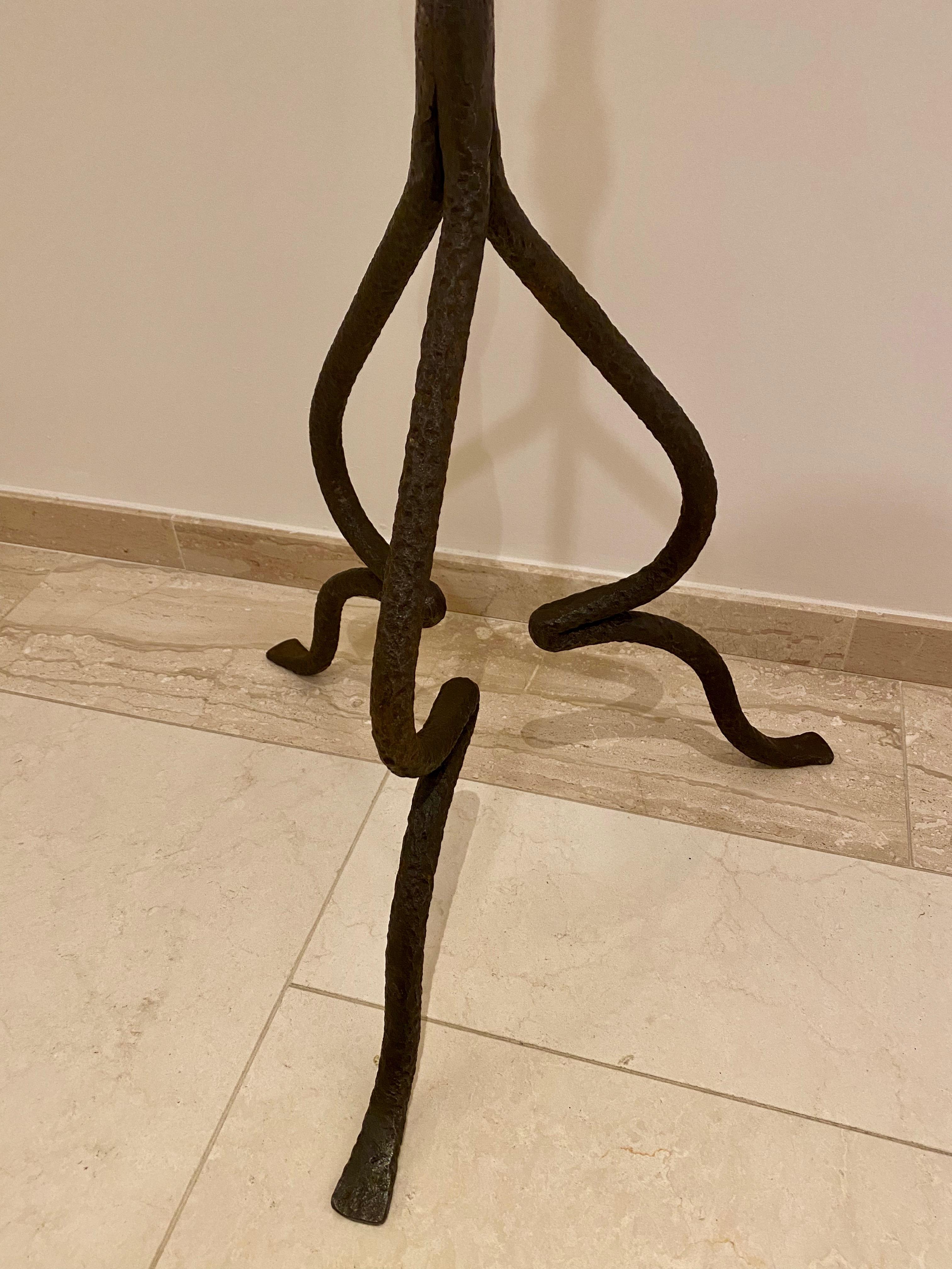 Italian Pair of Wrought Iron Torchieres, Central Italy Late 18th Century 8