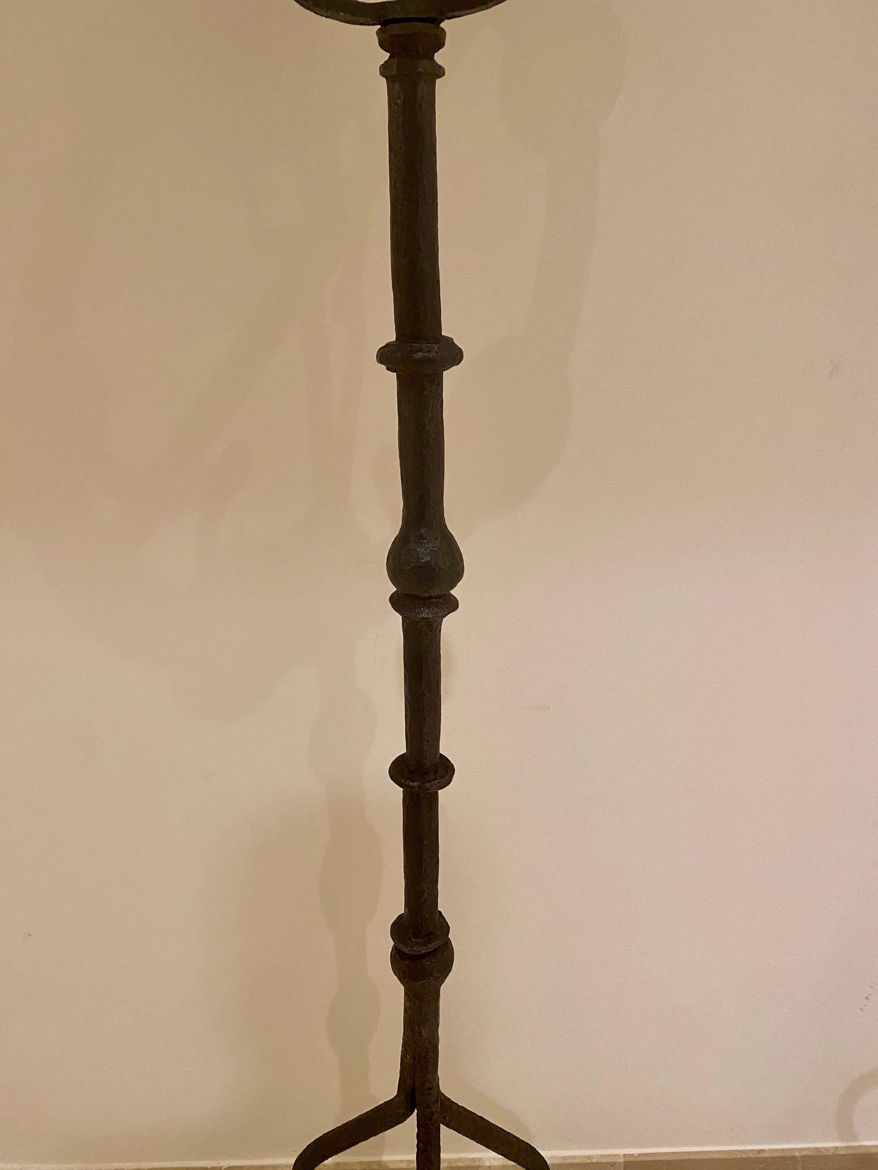 Italian Pair of Wrought Iron Torchieres, Central Italy Late 18th Century 5