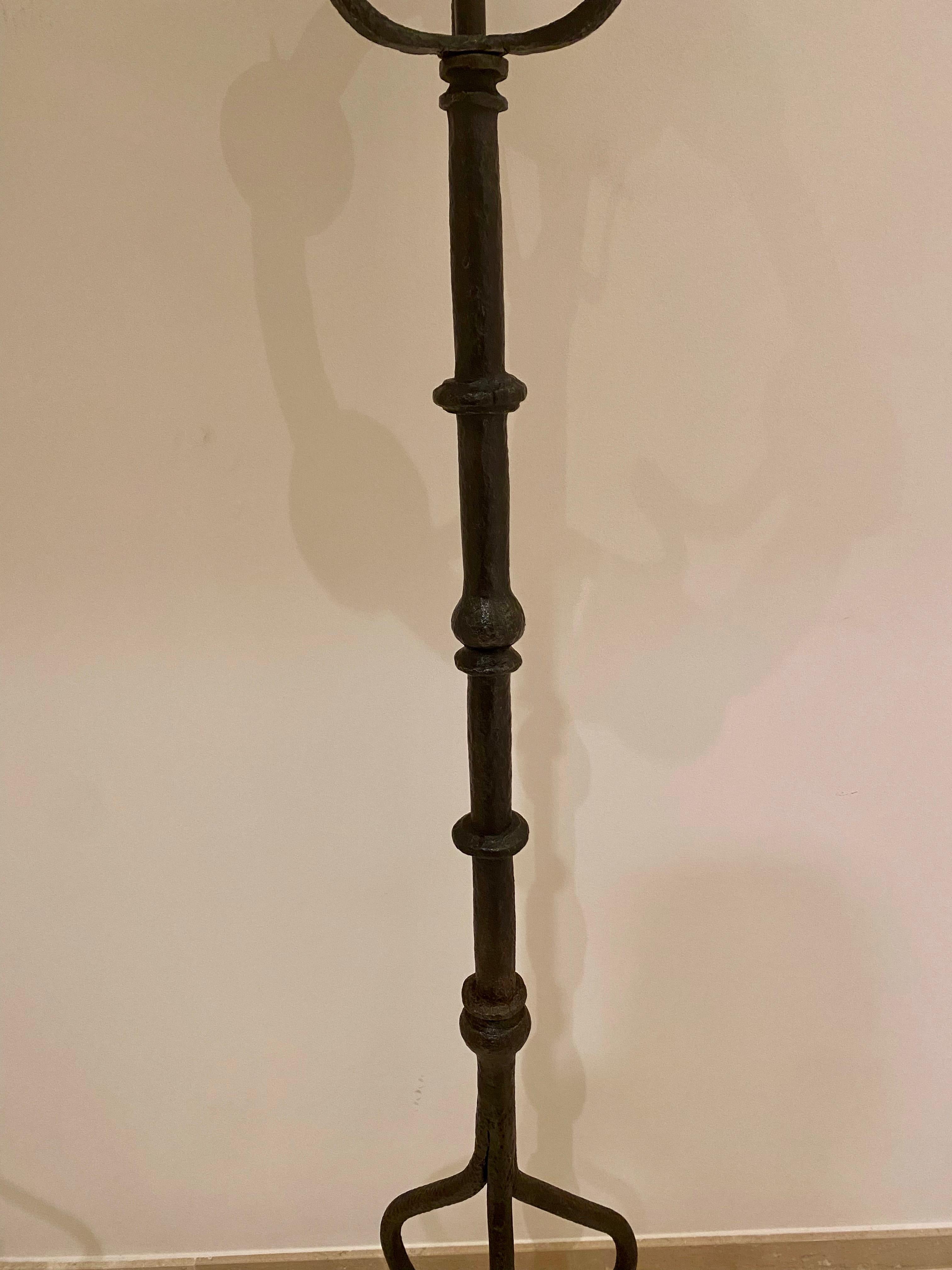 Italian Pair of Wrought Iron Torchieres, Central Italy Late 18th Century 6