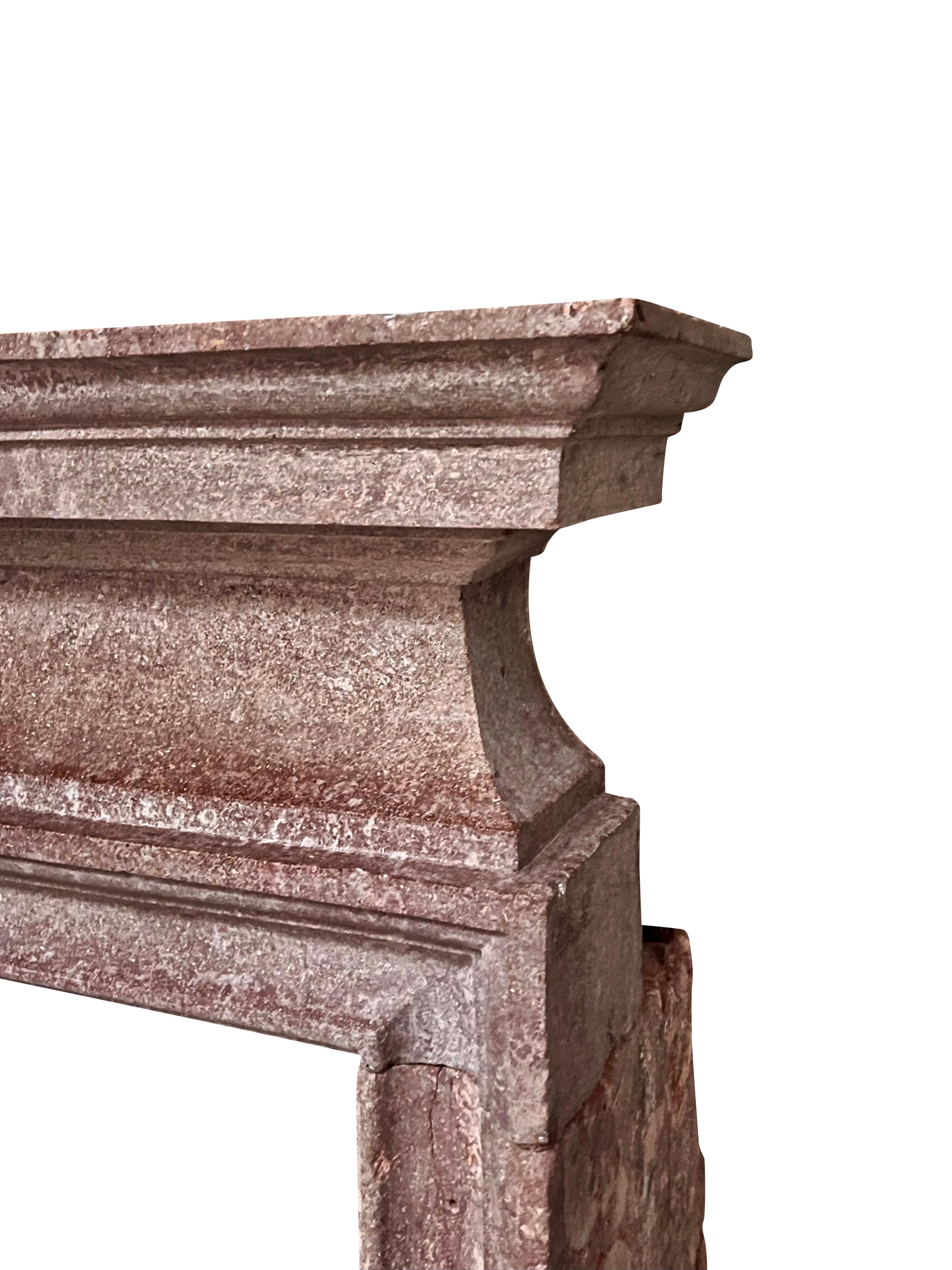 Italian Palazzo Artempo 15-16th century Stone Fireplace For High-End Decor For Sale 5