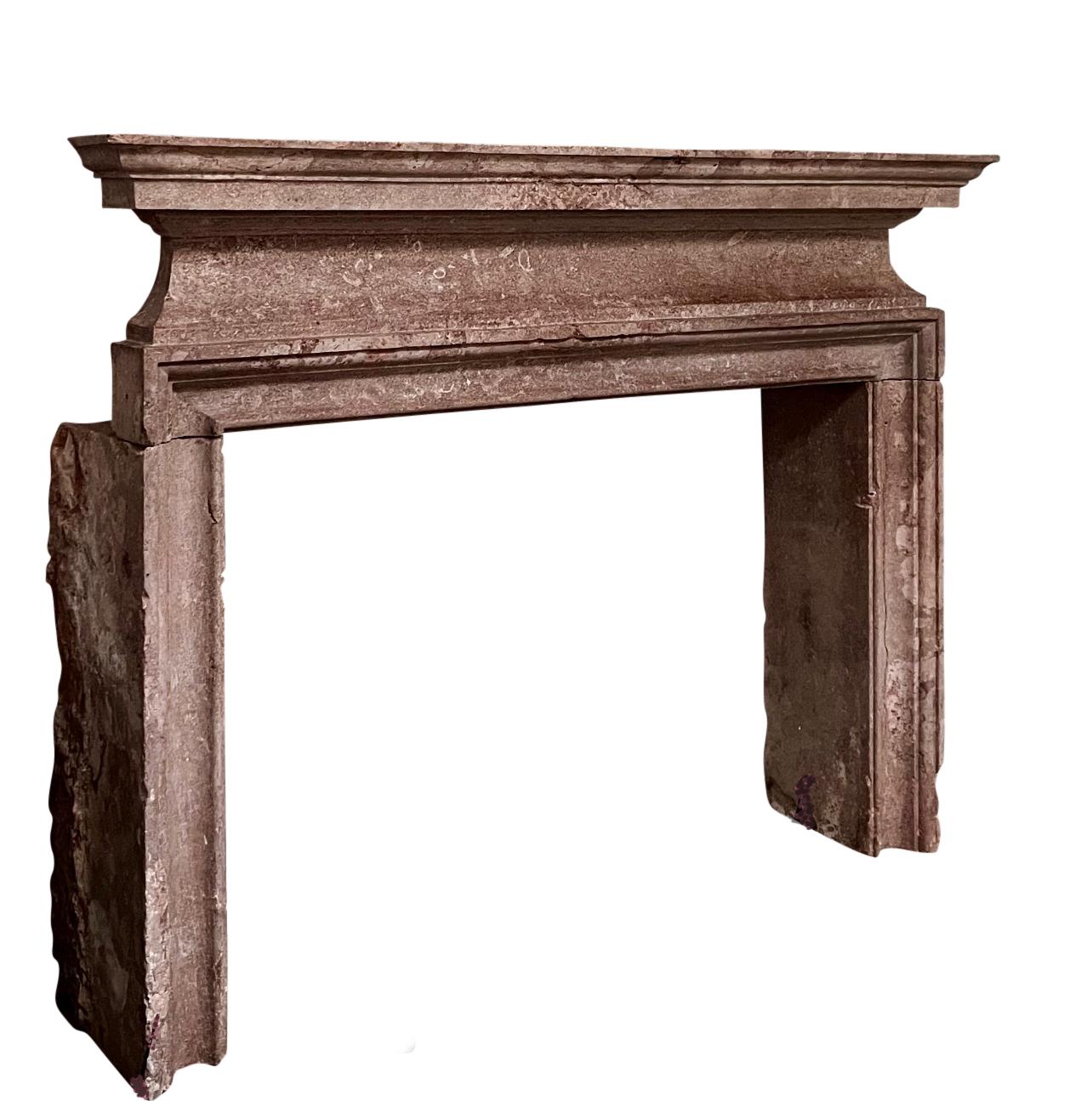 18th Century and Earlier Italian Palazzo Artempo 15-16th century Stone Fireplace For High-End Decor For Sale