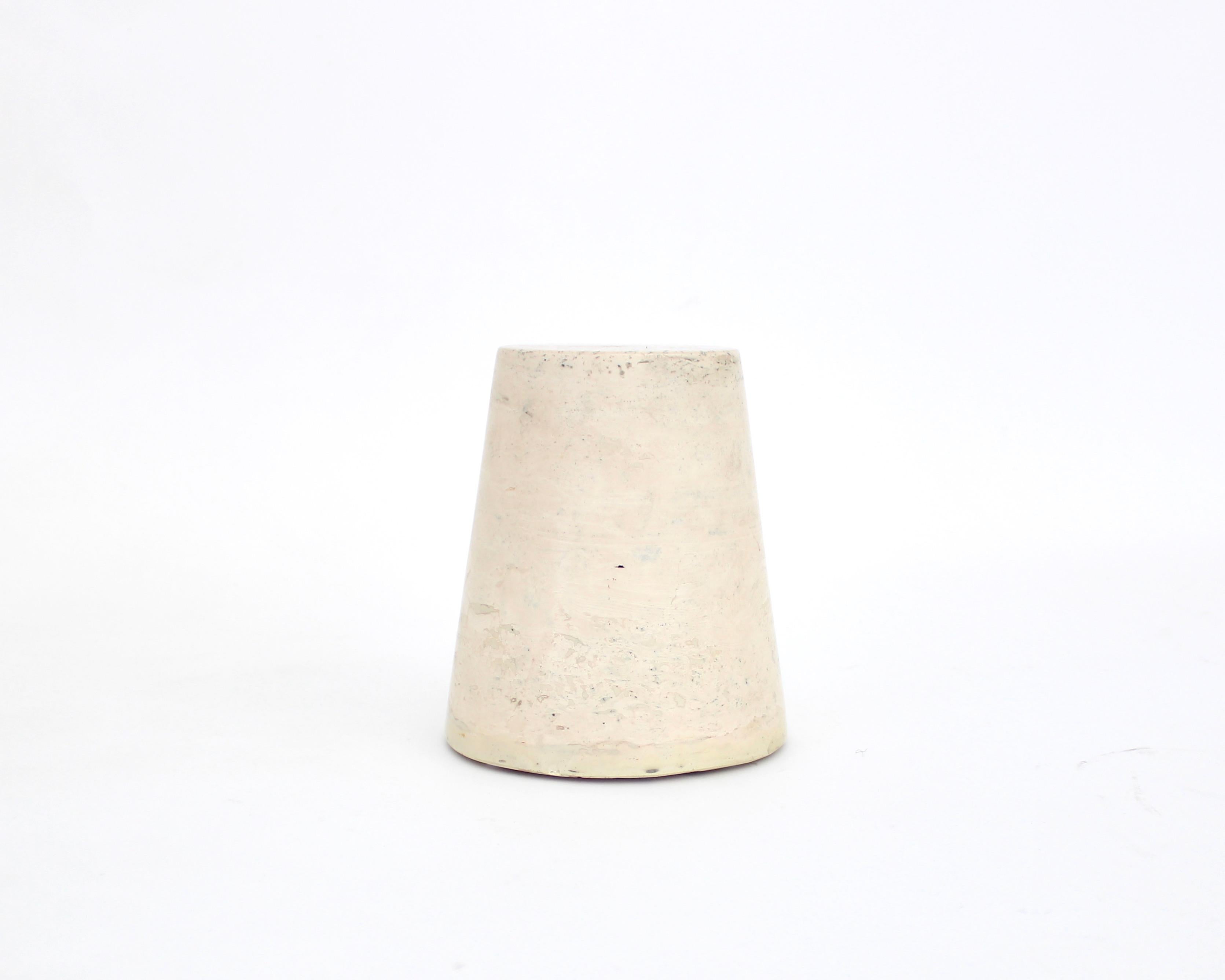 Italian Pale Cream Solid Architectural Marble Cone Form In Good Condition For Sale In Chicago, IL