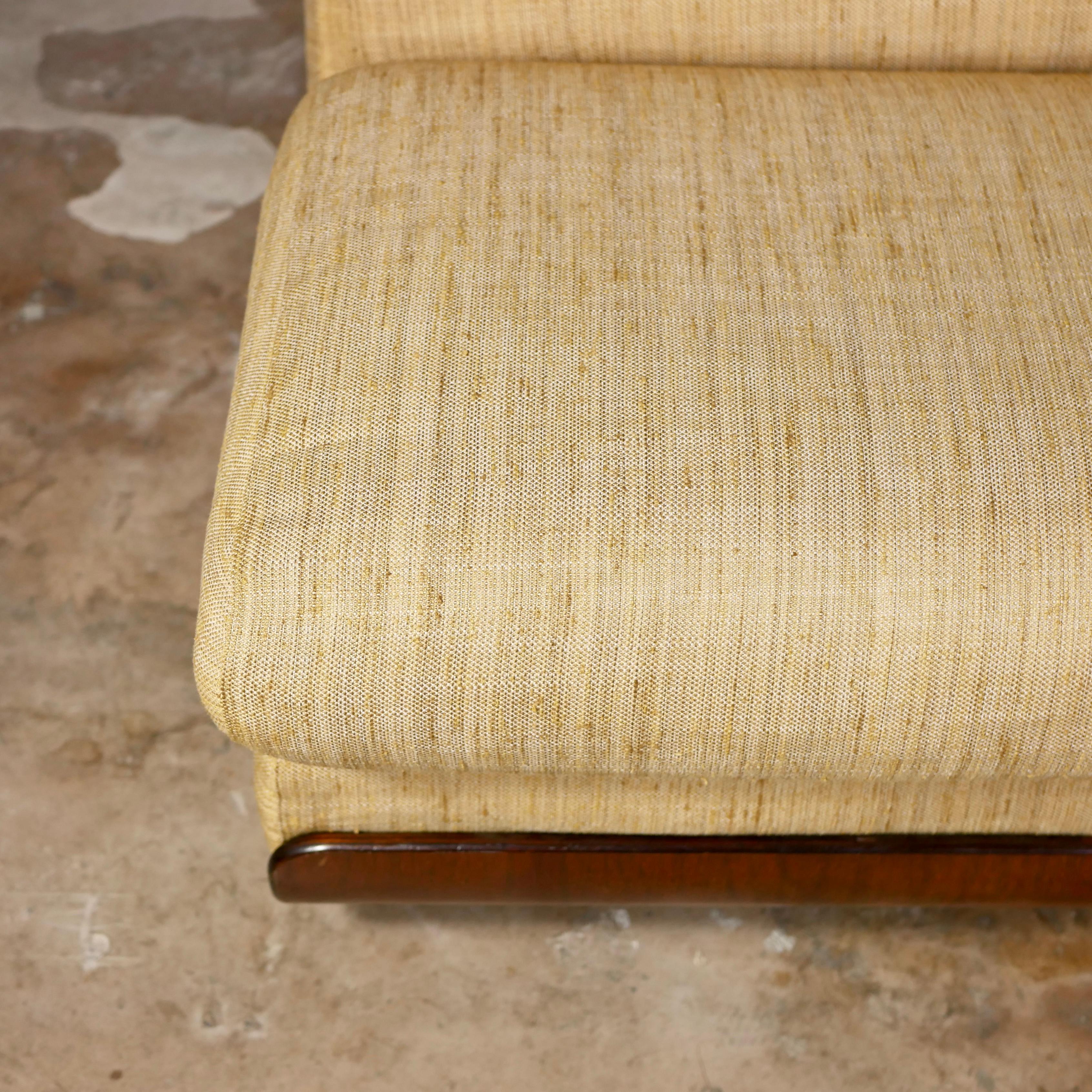 Italian pale yellow armchair in the style of Mario Bellini, 1970s 3