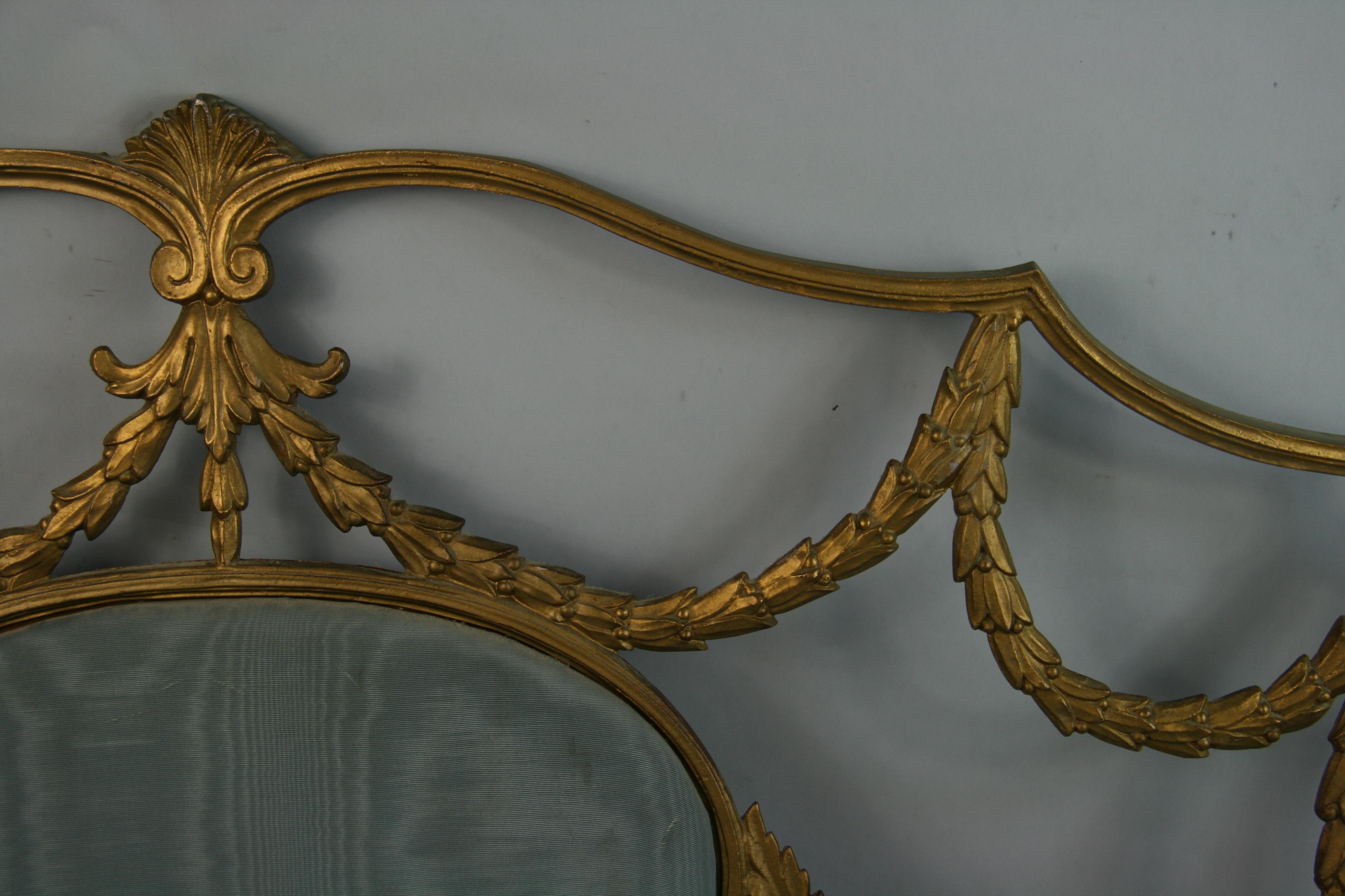 Italian Palladio Gilt Metal Architectural Elements/Headboard '2 Available' In Good Condition For Sale In Douglas Manor, NY