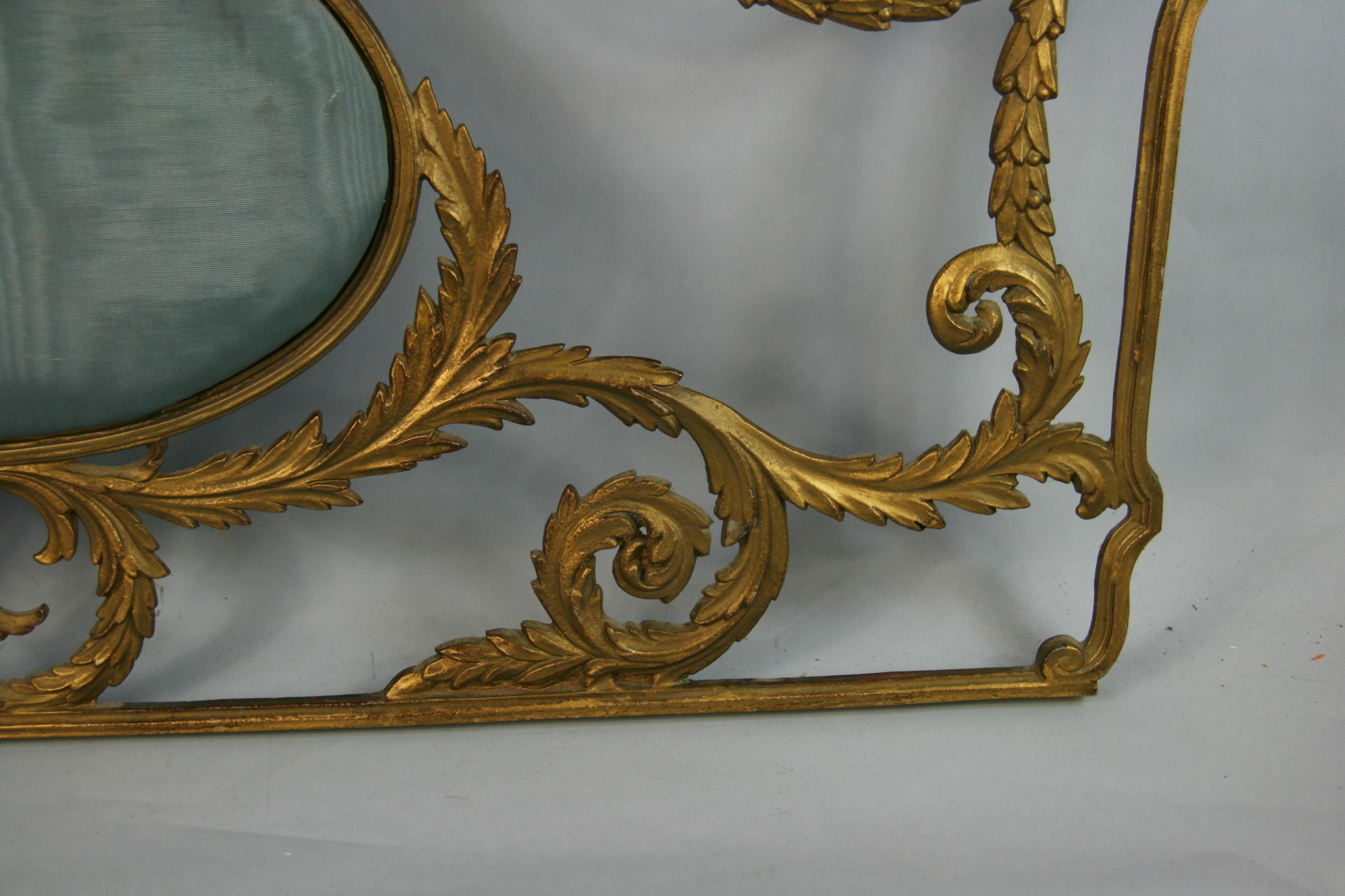 Italian Palladio Gilt Metal Architectural Elements/Headboard '2 Available' For Sale 1