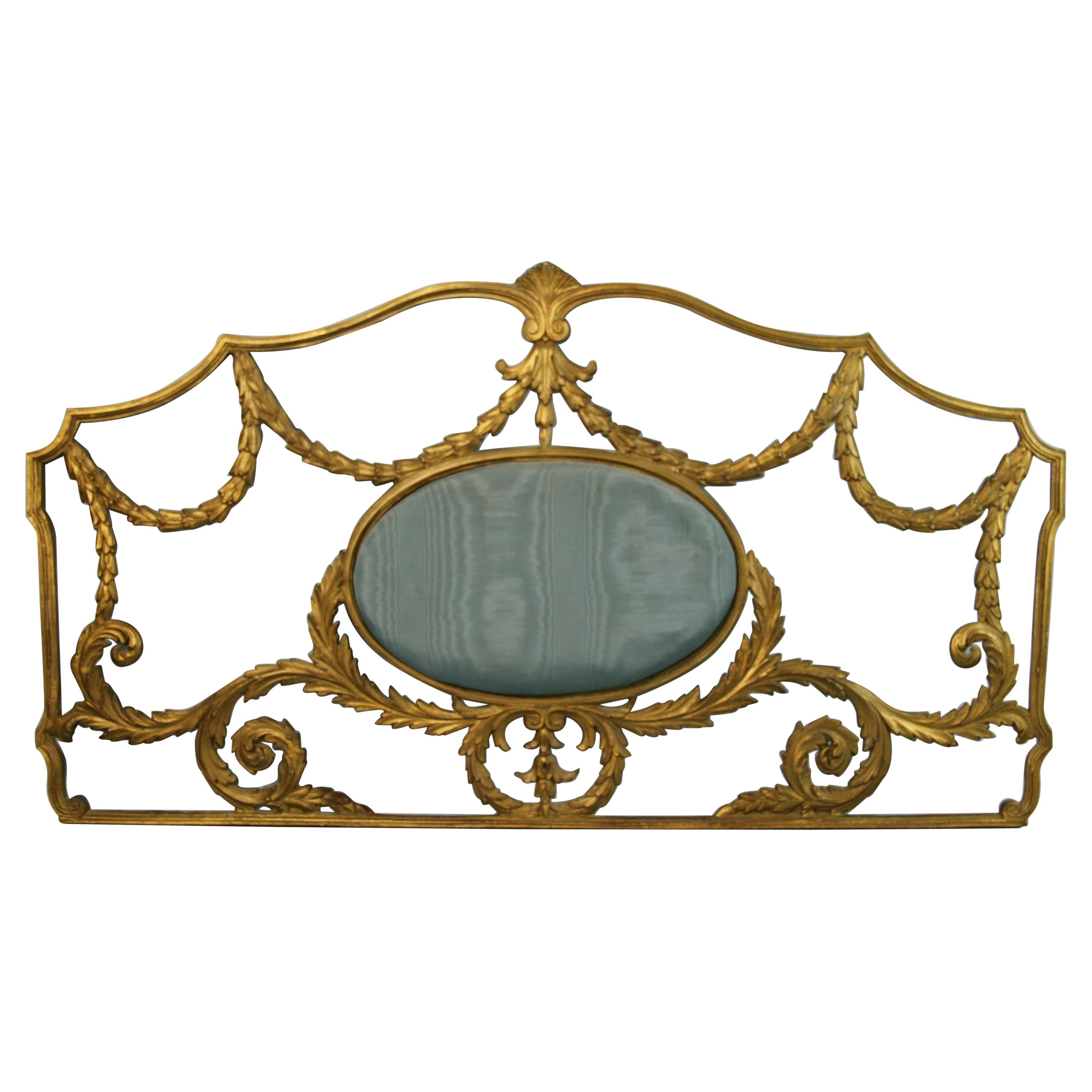 Italian Palladio Gilt Metal Architectural Elements/Headboard '2 Available' For Sale