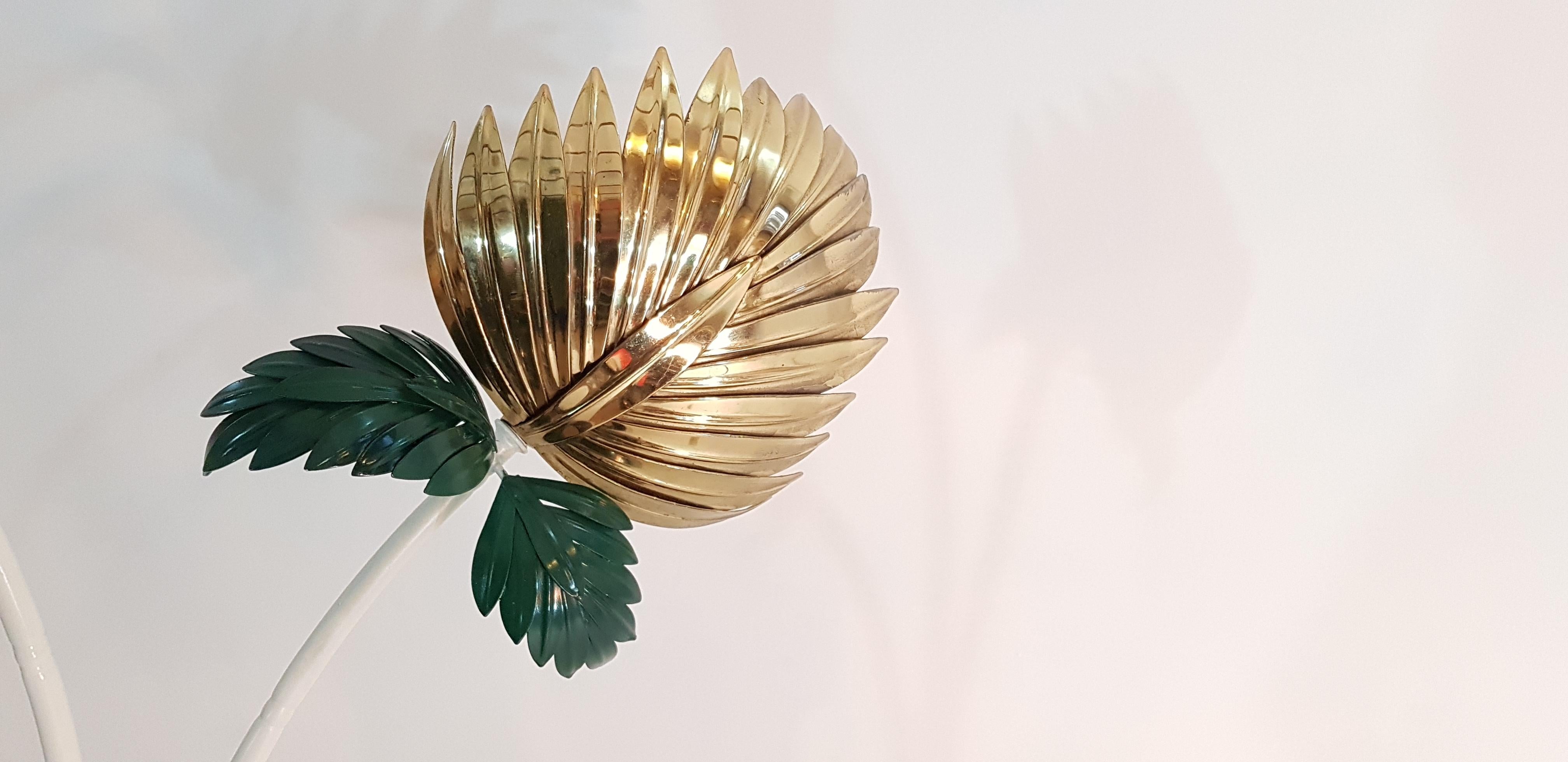 Brass Italian Palm Floor Lamp