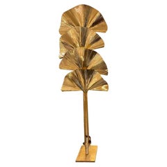 Italian "Palm Tree" Floor Lamps in Brass