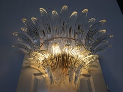 Italian Palmette Sconces by Barovier & Toso, Murano, 1960