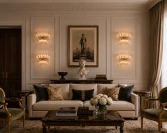 Italian Palmette Sconces by Barovier & Toso, Murano, 1960
