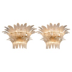 Italian Palmette Sconces by Barovier & Toso, Murano, 1960