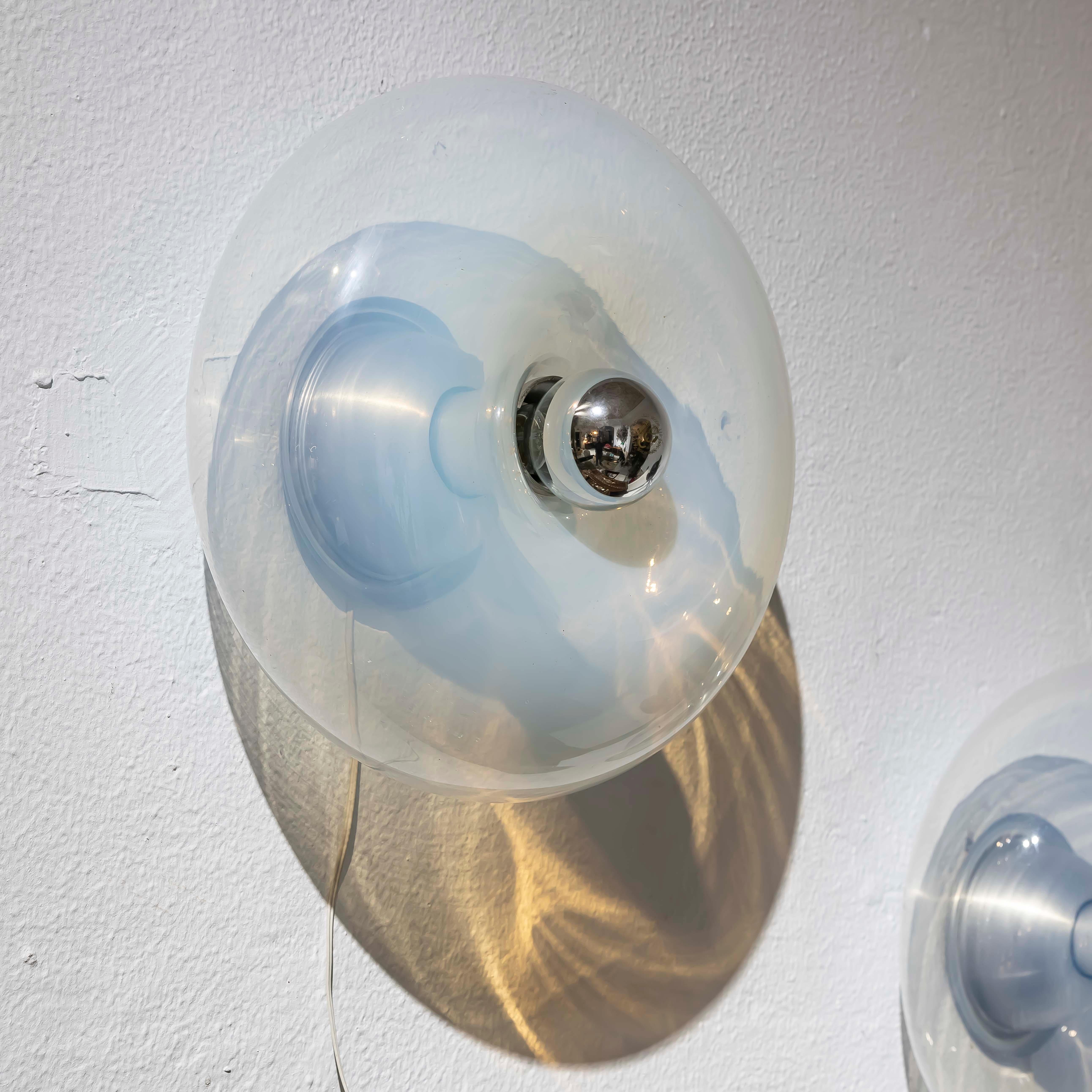 Italienische Panta-Wandleuchten aus Murano-Glas von Giusto Toso für Leucos, 1970er Jahre 5