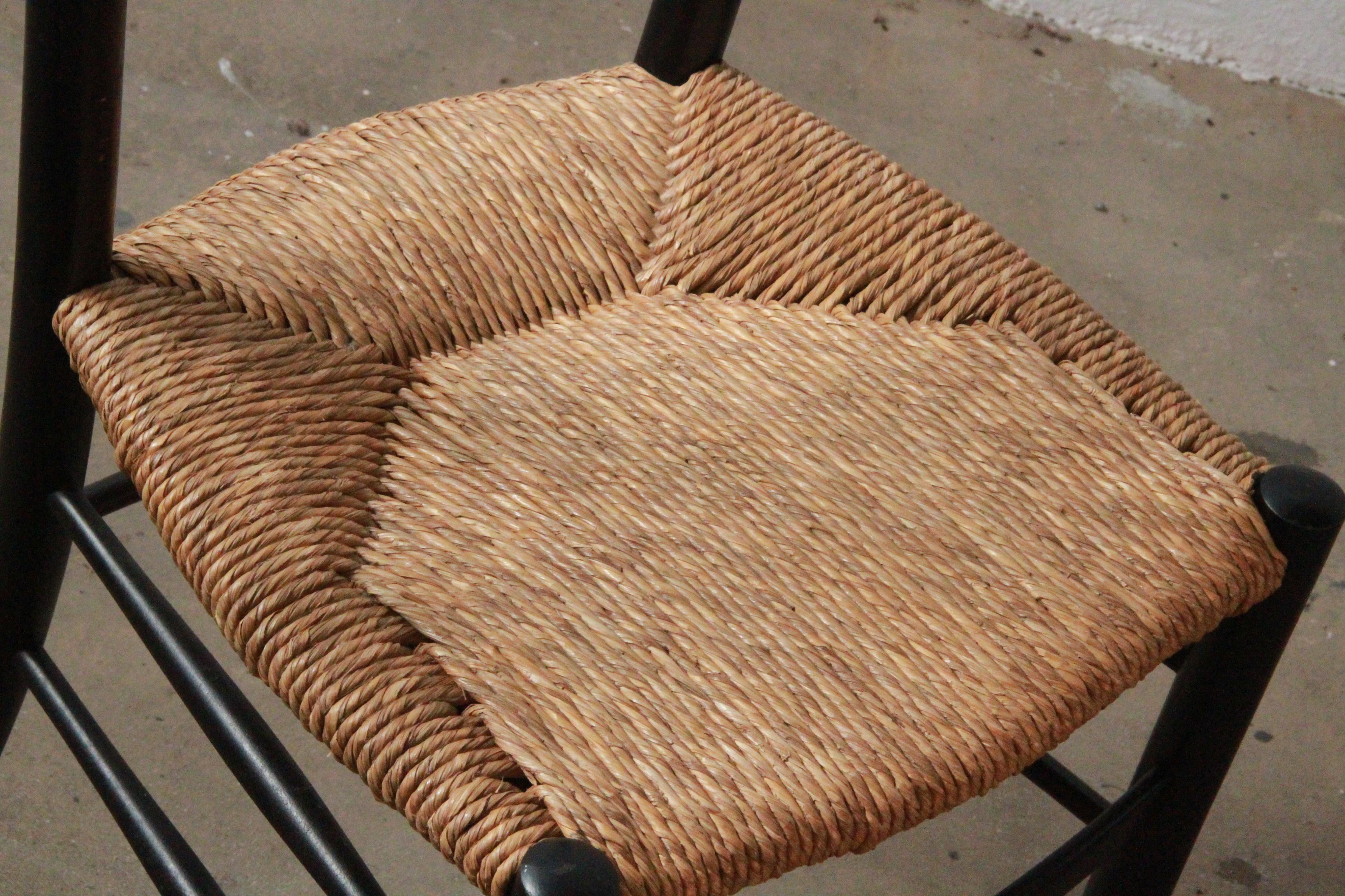 Italian Papercord Dining Chairs, 1950s, Set of 4 im Angebot 10