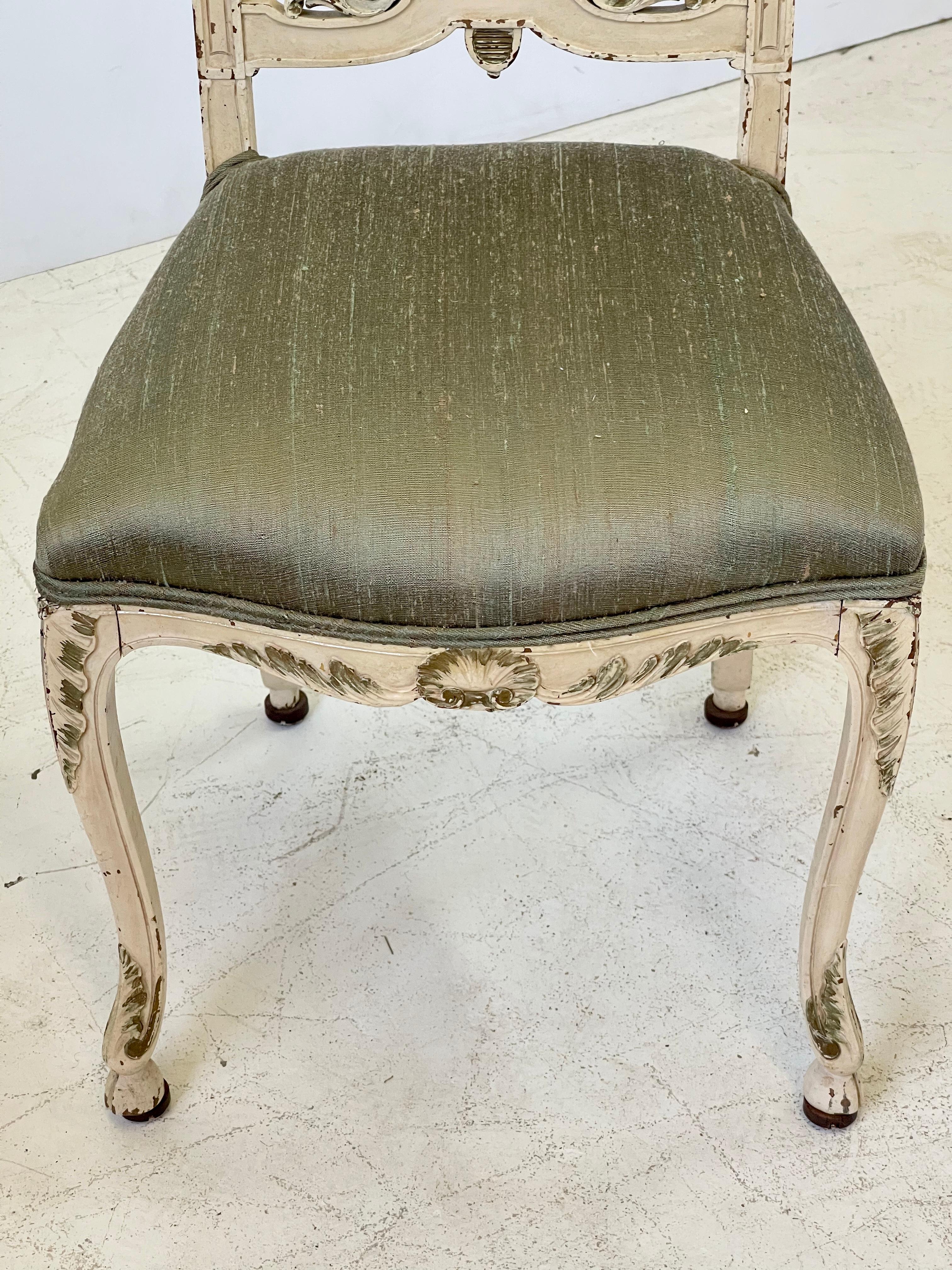 Italian Parcel Gilt Vanity Chair For Sale 5