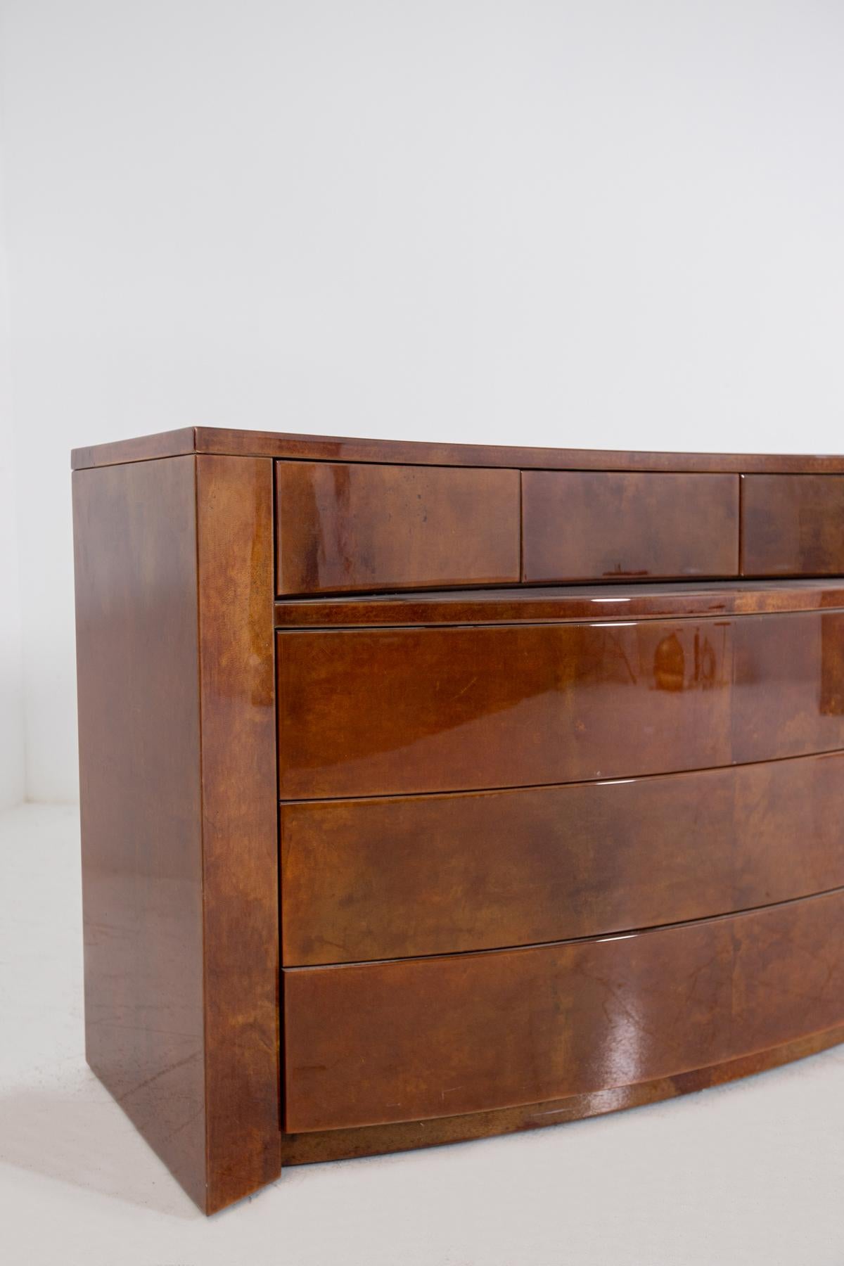 Modern Italian Parchment Chest of Drawers by Giorgio Tura