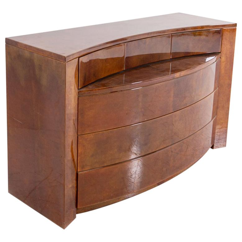 Italian Parchment Chest of Drawers by Giorgio Tura