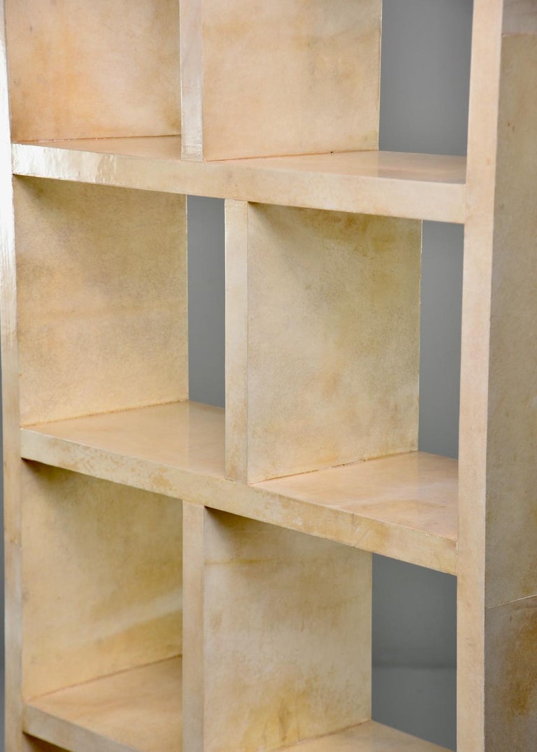 Italian Parchment Covered Étagère at 1stDibs