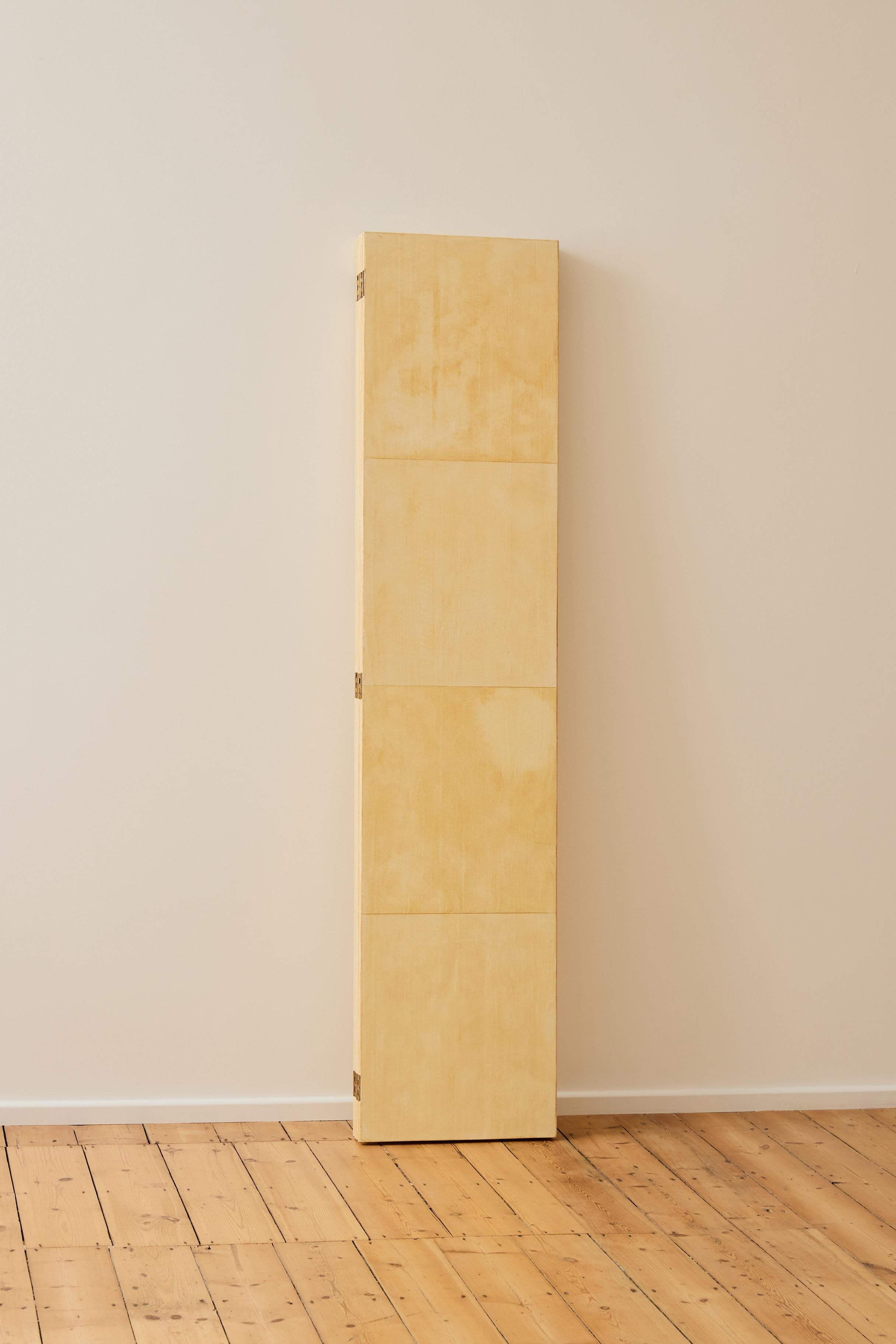 Italian Parchment Screen in the style of Aldo Tura For Sale at 1stDibs