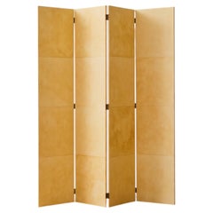 Italian Parchment Screen in the style of Aldo Tura
