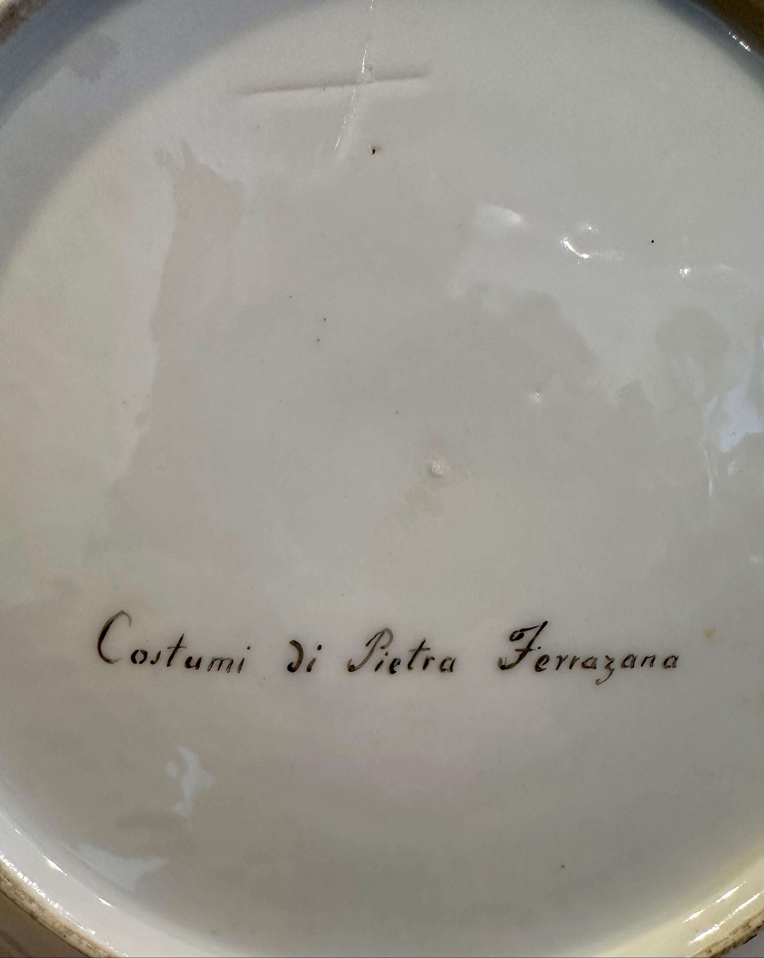 Italian Paris Porcelain Painted Plate, Naples Circa 1825 For Sale 6