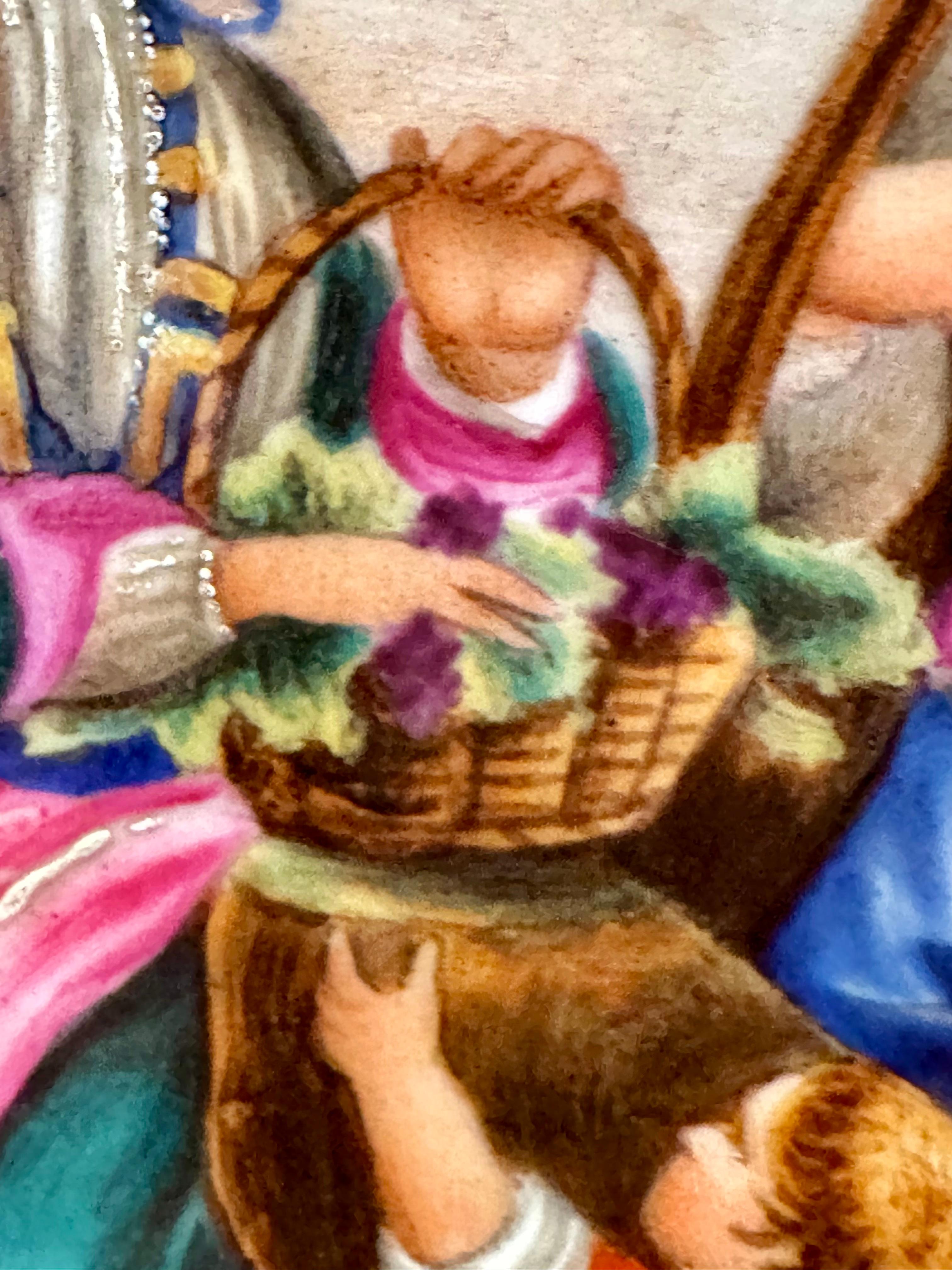Italian Paris Porcelain Painted Plate, Naples Circa 1825 For Sale 4