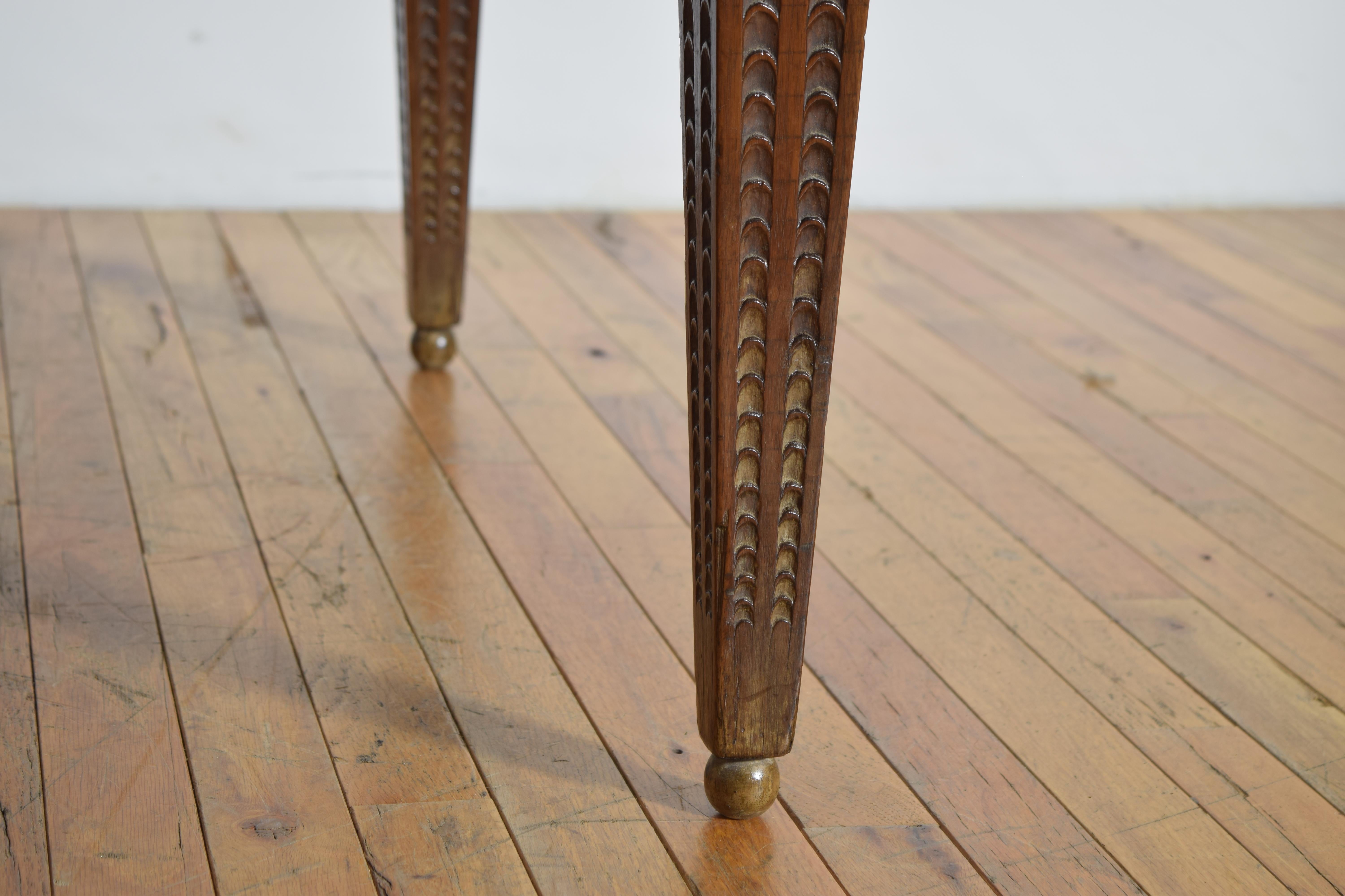 Italian, Parma, Early Neoclassic Carved Walnut 1-Drawer Center Table, ca. 1785 For Sale 3