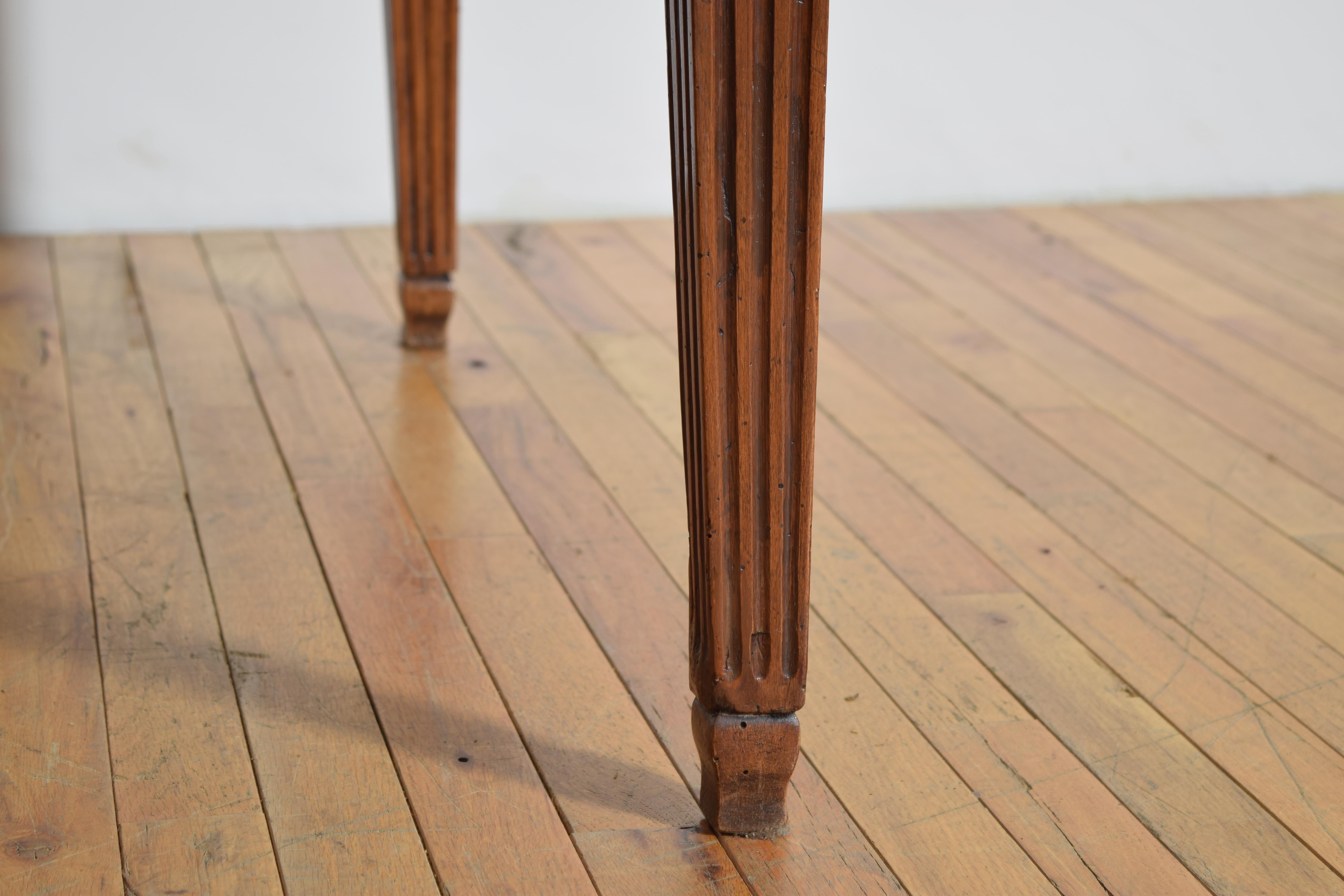 Italian, Parmense, Louis XVI Period Walnut 1-Drawer Center Table, Late 18th cen. For Sale 4
