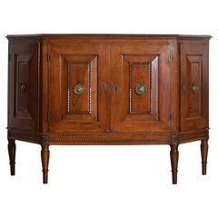 Italian, Parmigiana, Louis XVI Walnut 4-Door Credenza, circa 1730