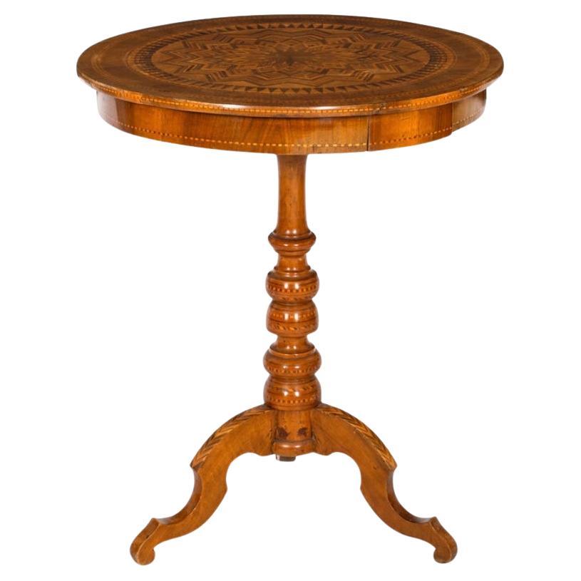 Italienischer Pedestal Tisch mit Schublade