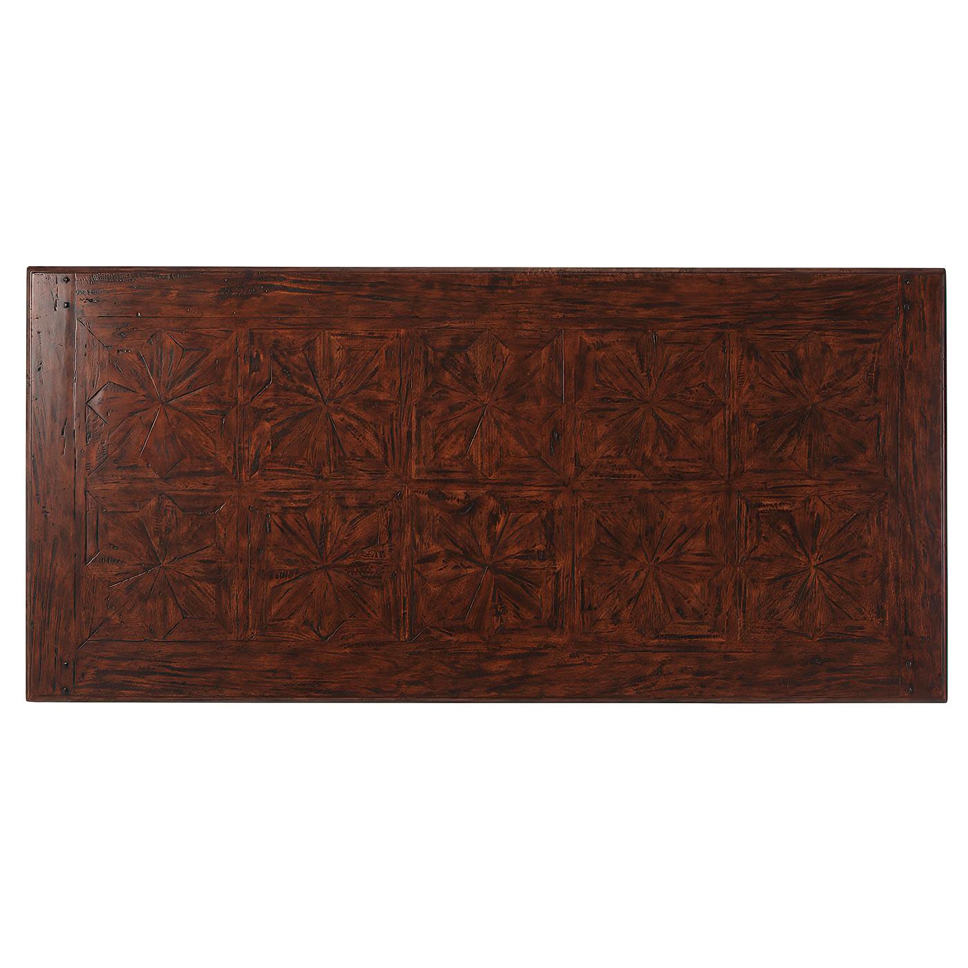 Vietnamese Italian Parquetry Refectory Dining Table