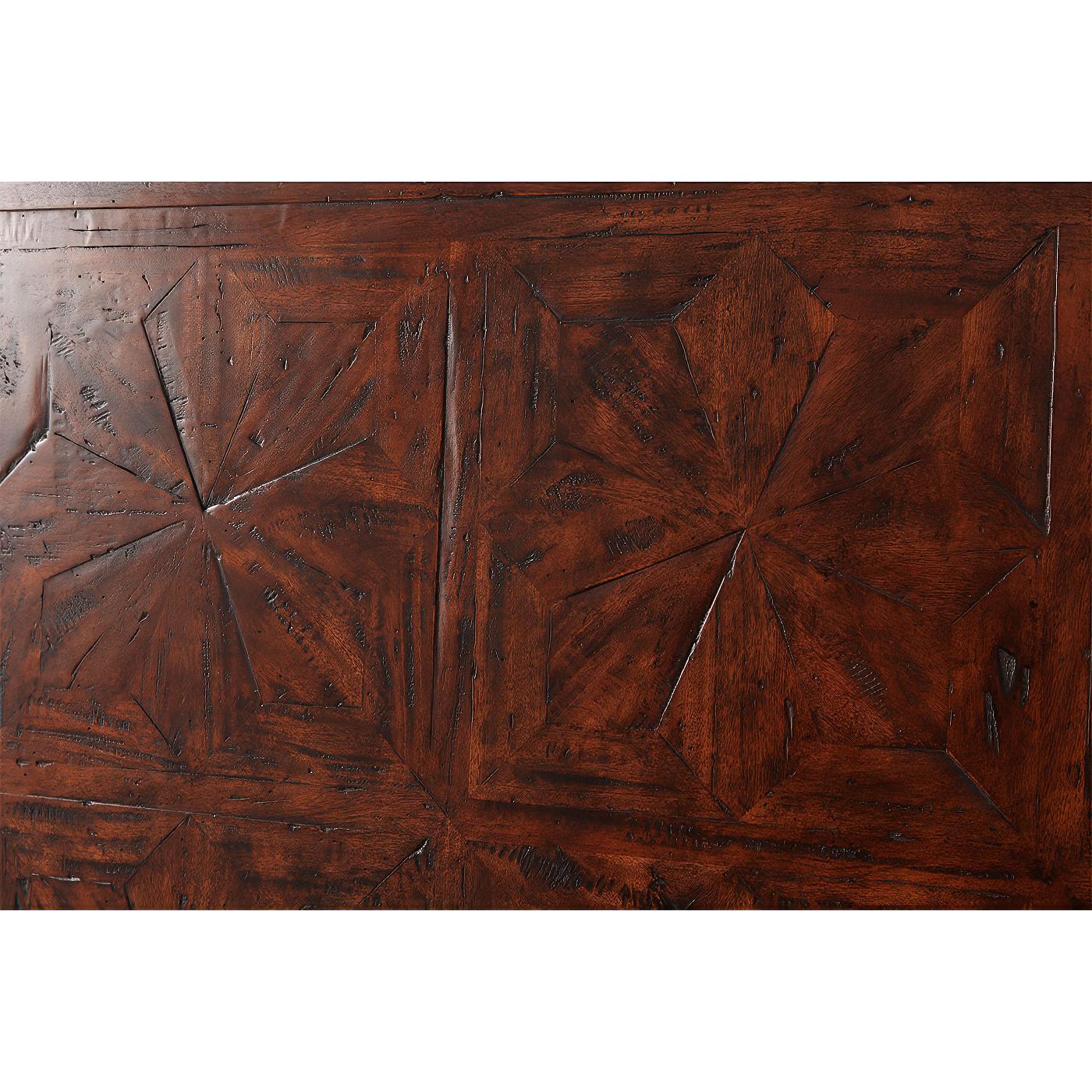 Italian Parquetry Refectory Dining Table In New Condition In Westwood, NJ