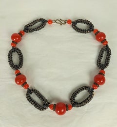 Italian Pate de Verre Seed Bead Chain