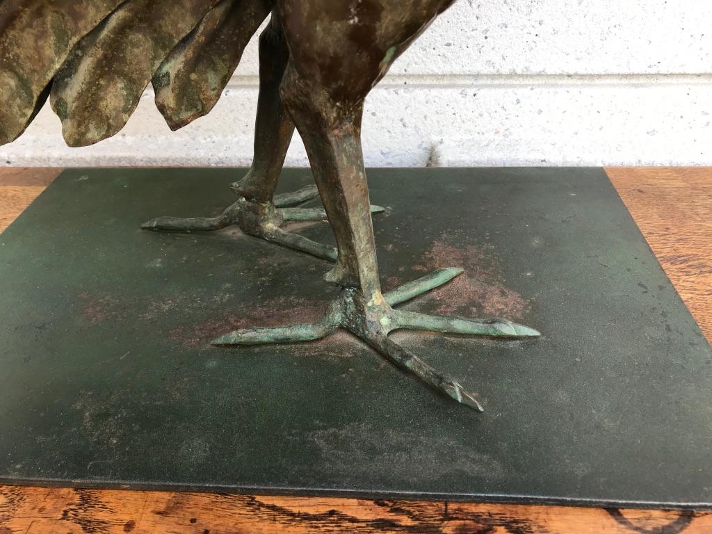 Patinated Iron and Tin Rooster Movie Prop from 