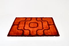 Alfombra italiana estampada, años 60