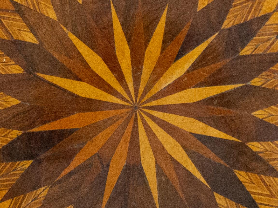 Italian Marquetry Center Table – 19th Century For Sale 2