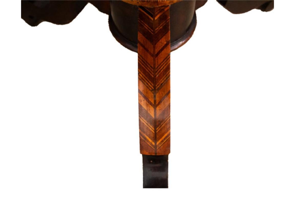 Italian Marquetry Center Table – 19th Century For Sale 3