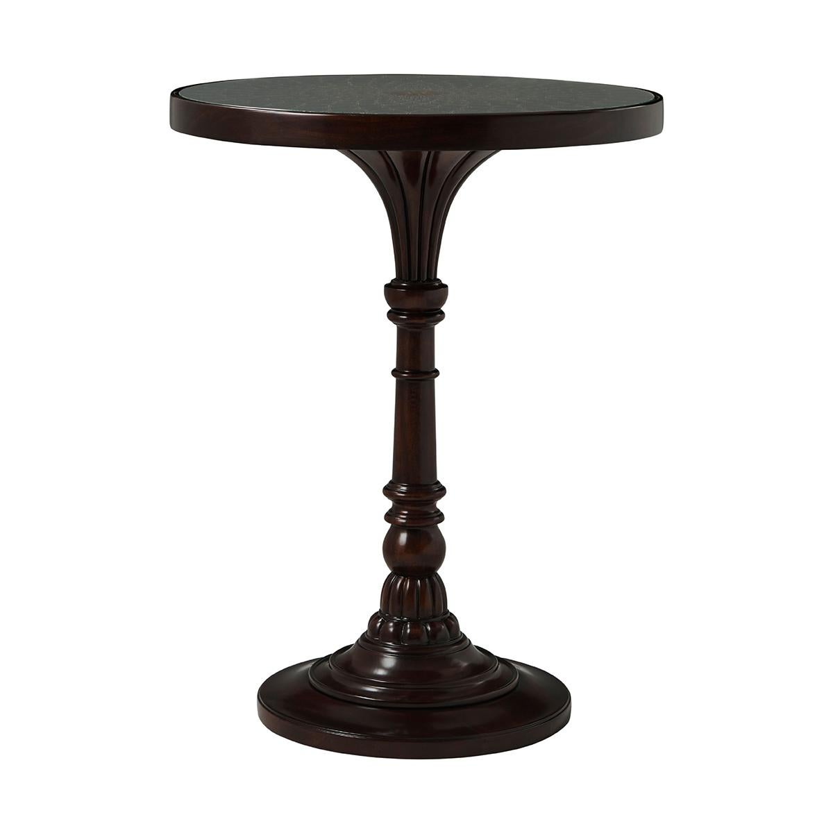 Neoclassical Italian Pedestal Accent Table For Sale