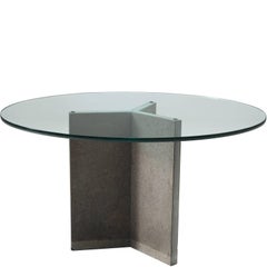 Italian Pedestal Center Table, circa 1970