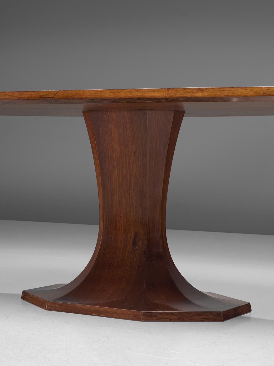 Italian Pedestal Dining Table in Rosewood 1