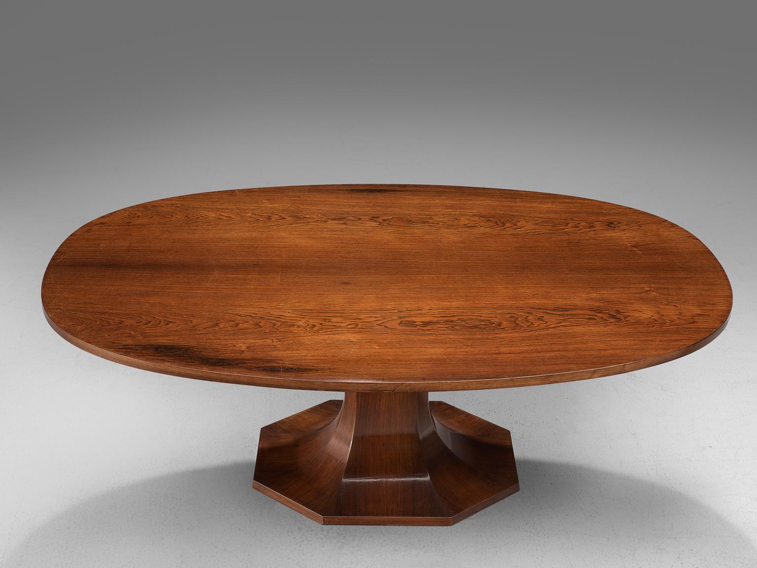 Italian Pedestal Dining Table in Rosewood 2