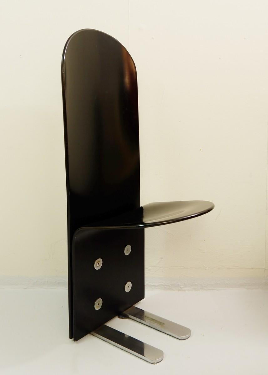 Wood Italian Pellicano Chairs by Luigi Saccardo for Arrmet, 1970s, Set of 12