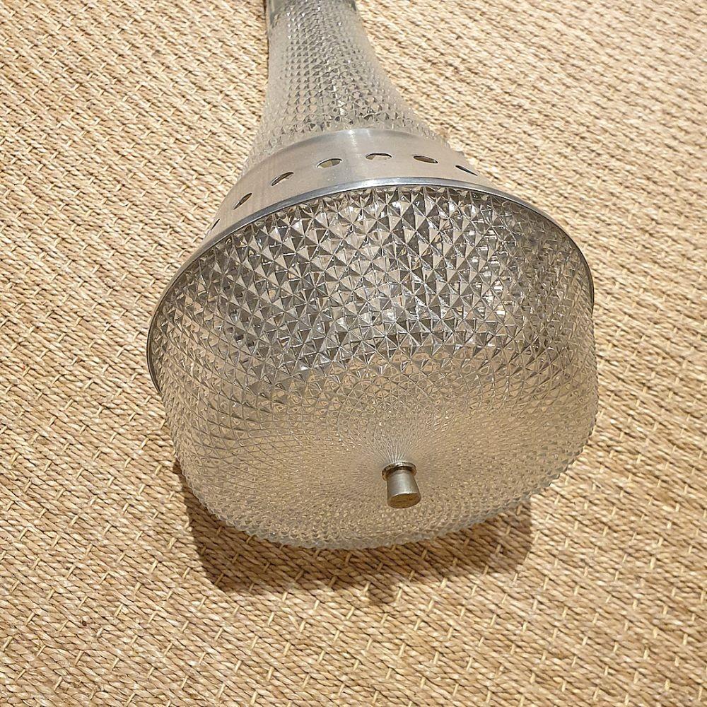 Lámparas de techo colgantes italianas - Un par Acero inoxidable en venta