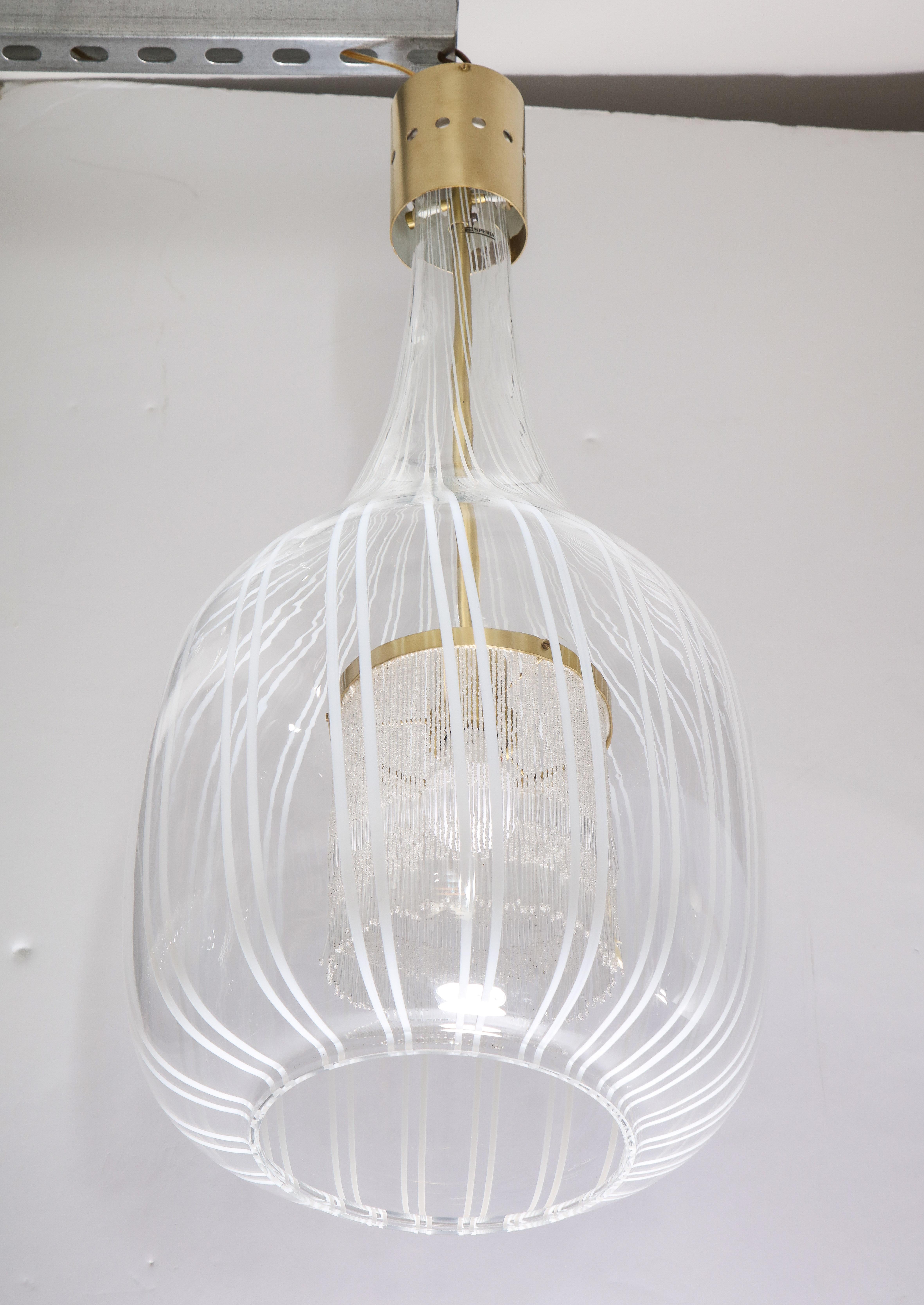 Italian Pendant Chandelier by Angelo Brotto for Esperia For Sale 6