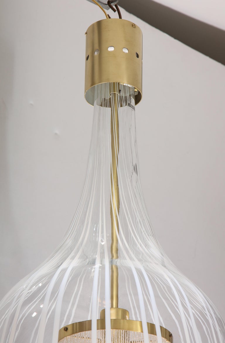 Italian Pendant Chandelier by Angelo Brotto for Esperia For Sale 10