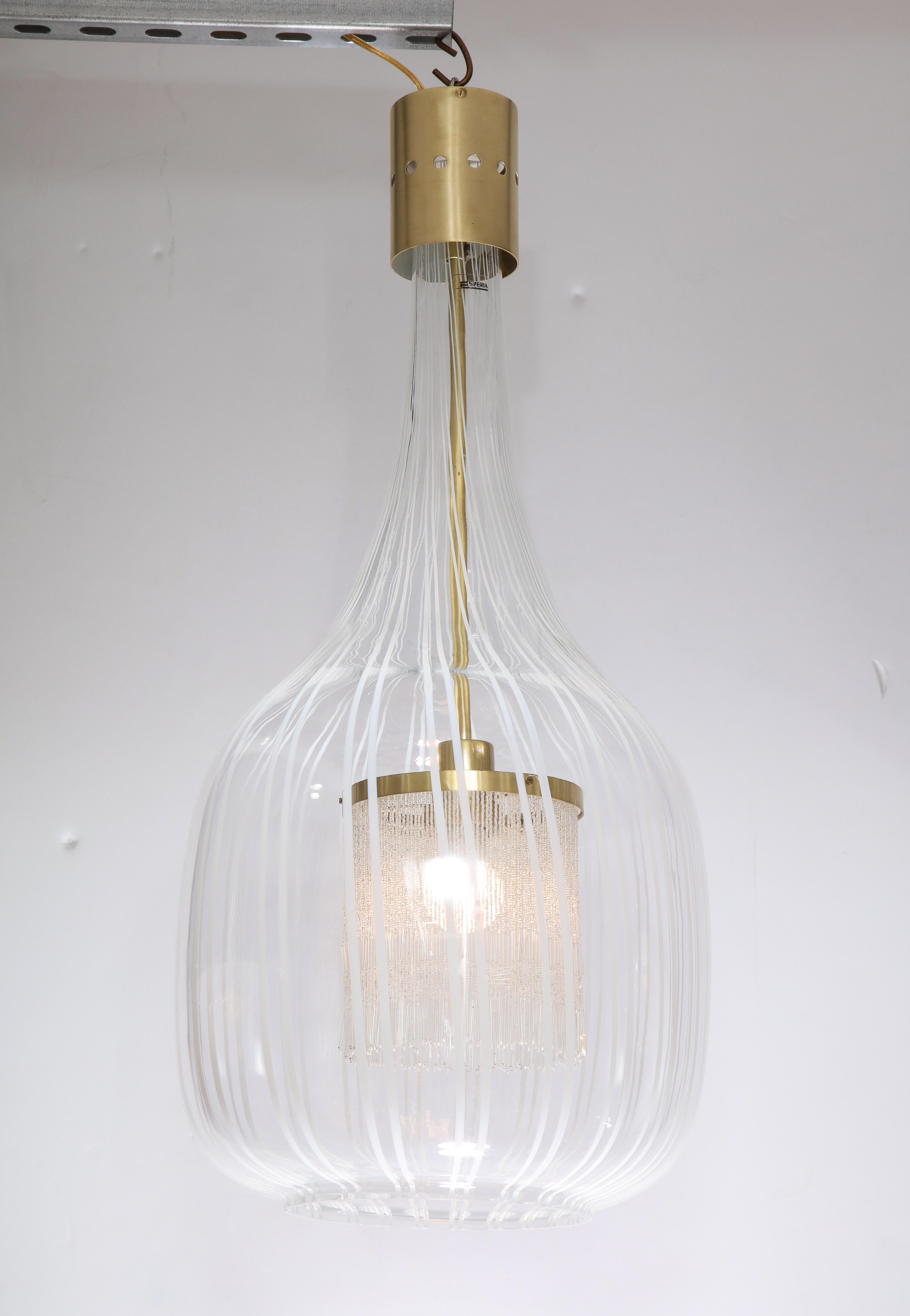 Mid-Century Modern Italian Pendant Chandelier by Angelo Brotto for Esperia For Sale