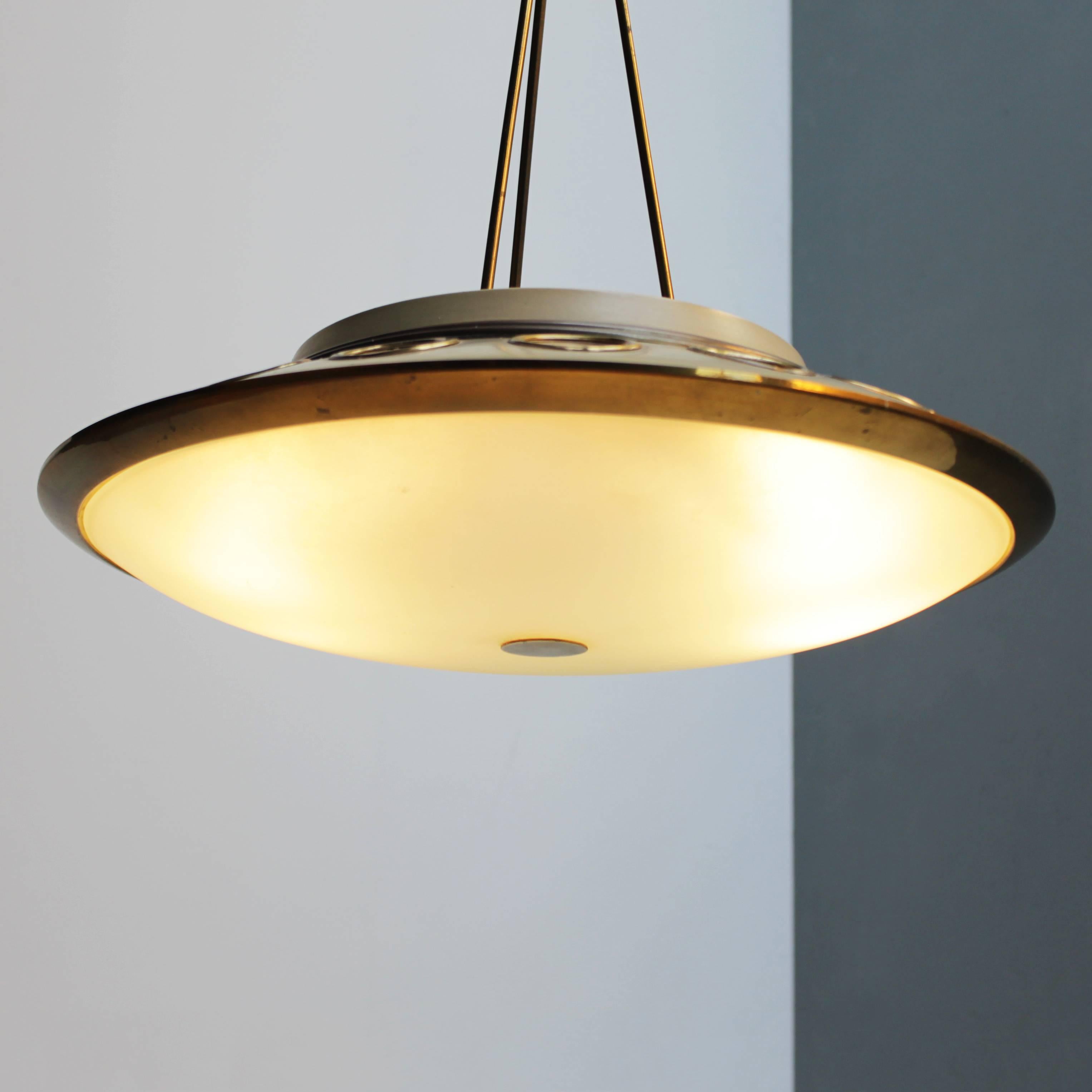 Italian Pendant Lamp by Lumen Milano For Sale 4