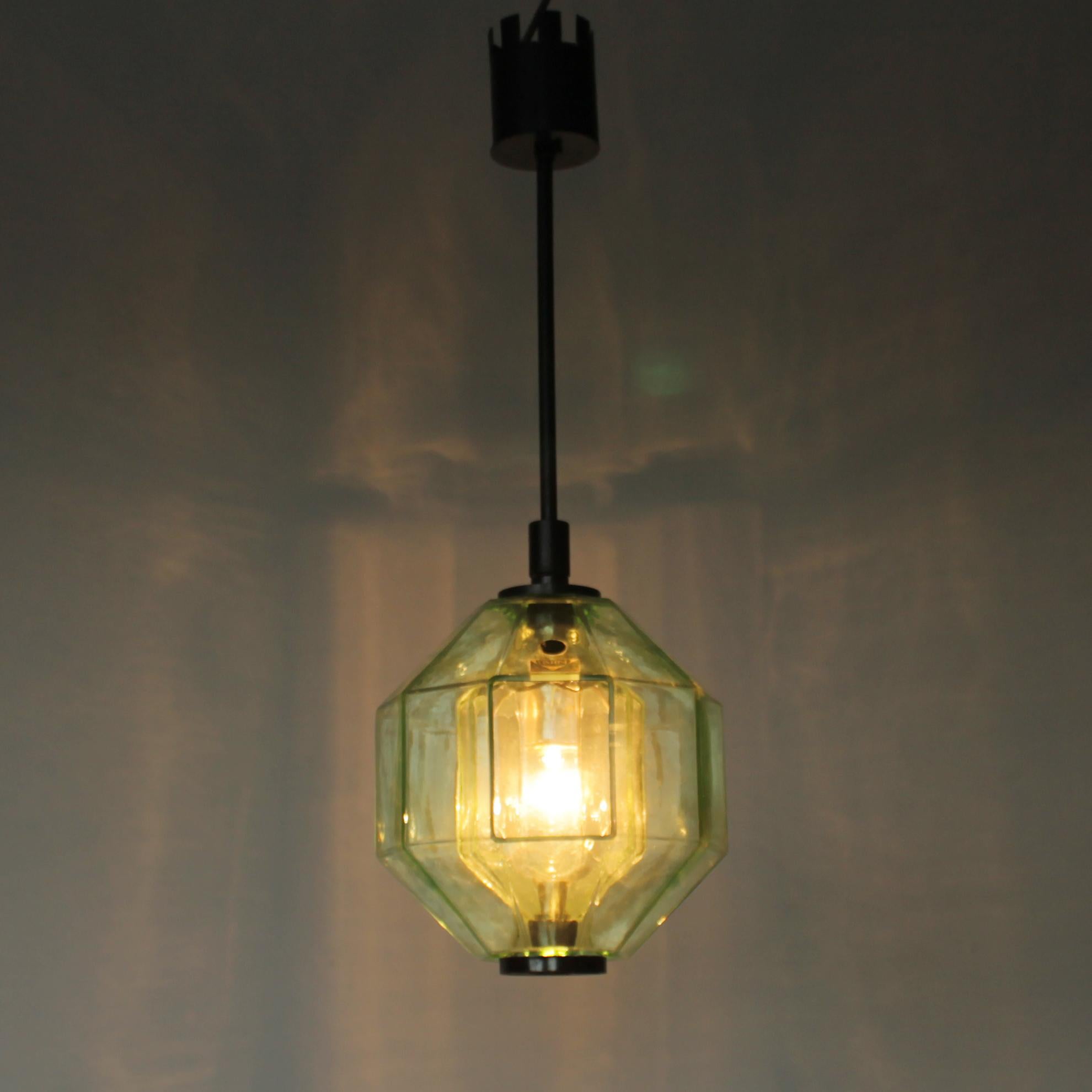 Mid-Century Modern Italian Pendant Lamp by Vinicio Vianello for Vistosi Murano